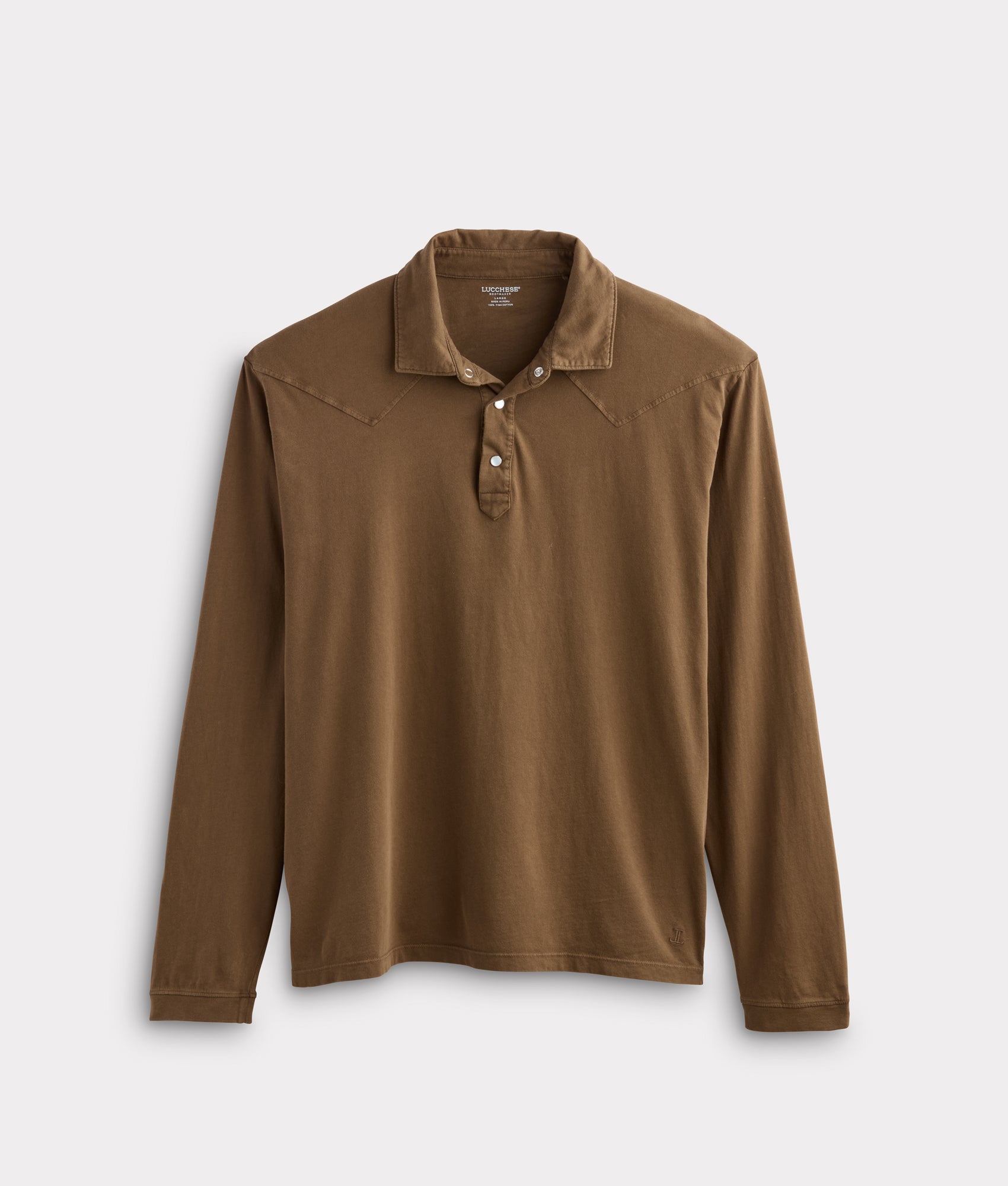 brown long sleeve dress shirt Roark On the Range Long Sleeve Shirt Dark Brown M