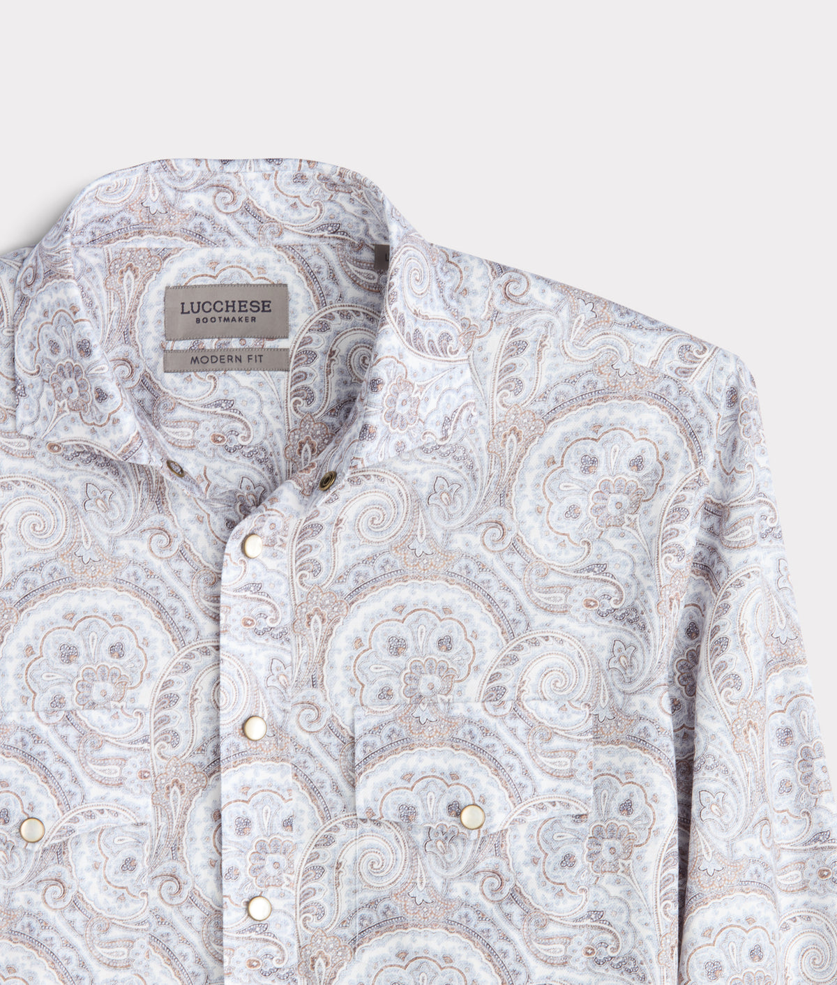 El Paso Modern Fit :: Blue And Brown Paisley 4