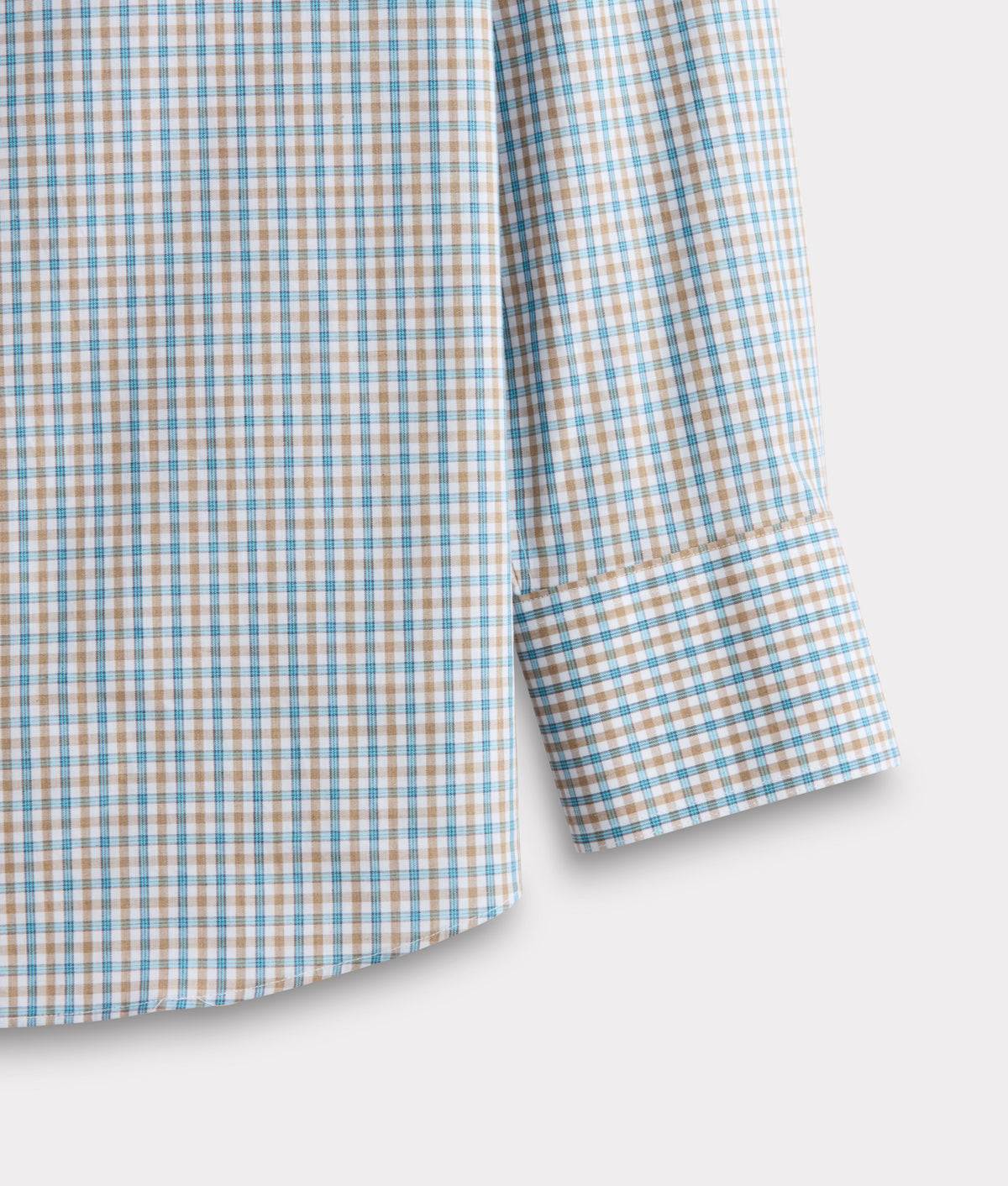 El Paso Tailored Fit :: Tan And Turquoise Check 9