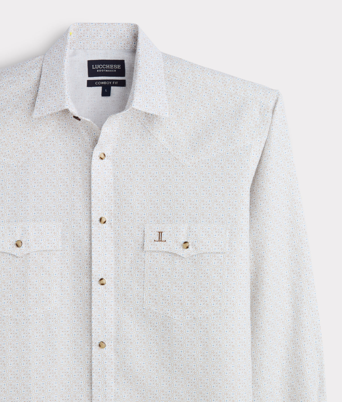 El Paso Cowboy Fit :: Cream And Blue Cross 6