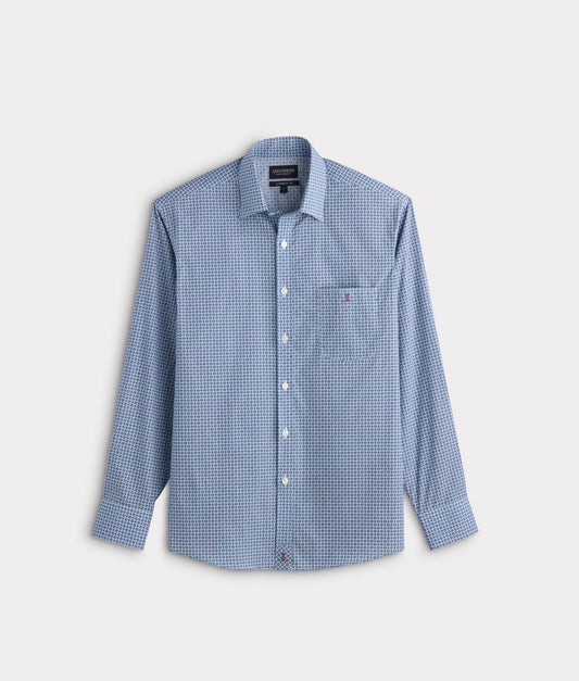 San Antonio Cowboy Fit :: Blue And Burgundy Print