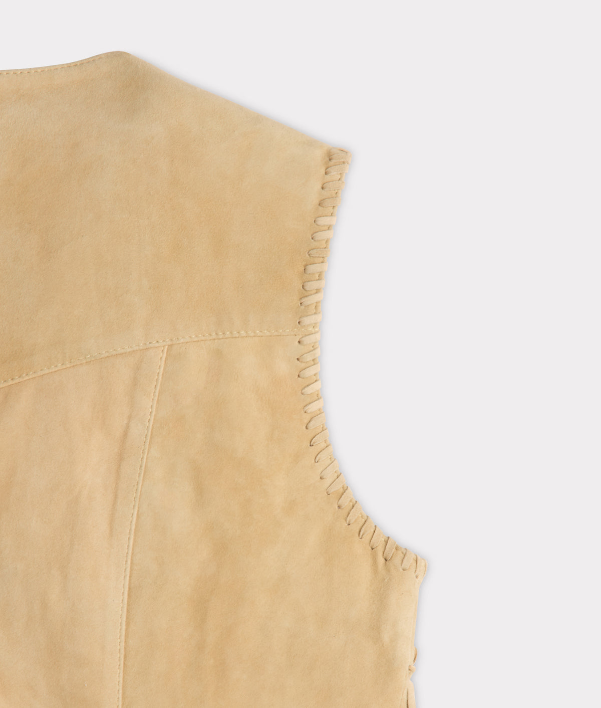 Dakota Suede Fringe Leather Vest :: Natural 4