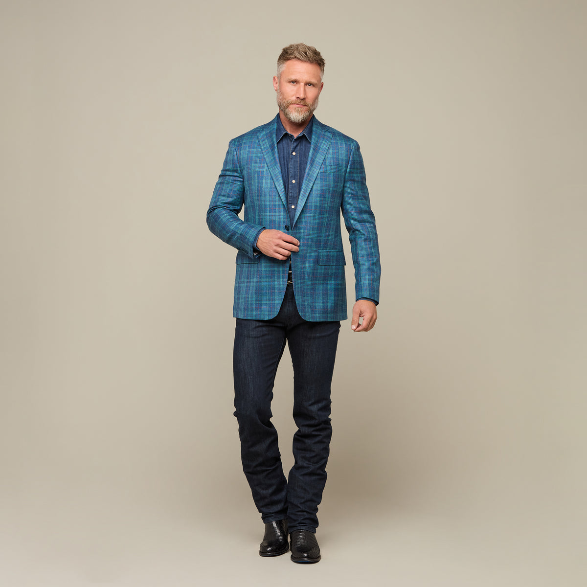 
    Lucchese Sport Coat :: Blue/Green/Red Plaid