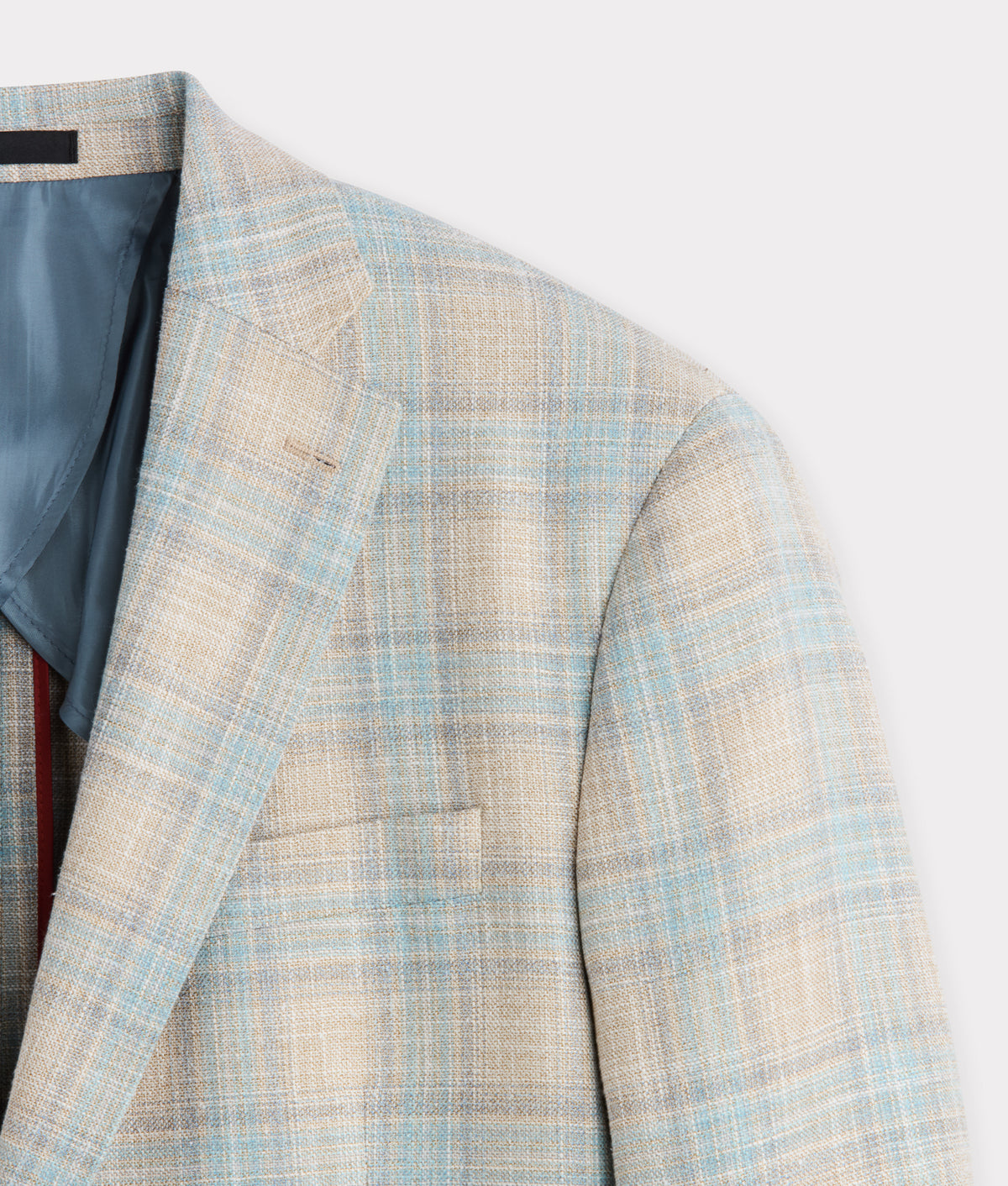 Lucchese Sport Coat :: Blue And Tan Plaid 4