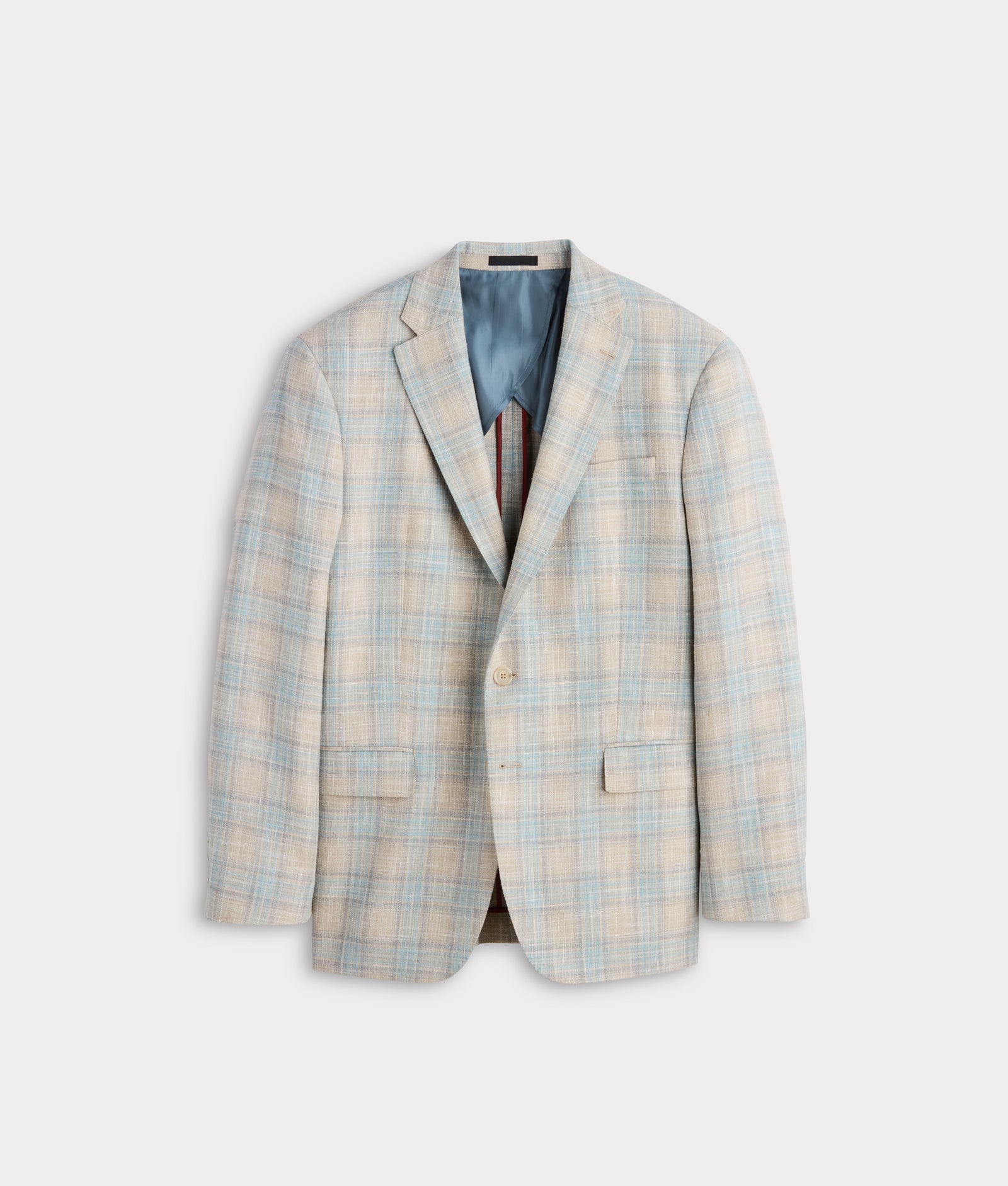 Lucchese Sport Coat :: Blue And Tan Plaid