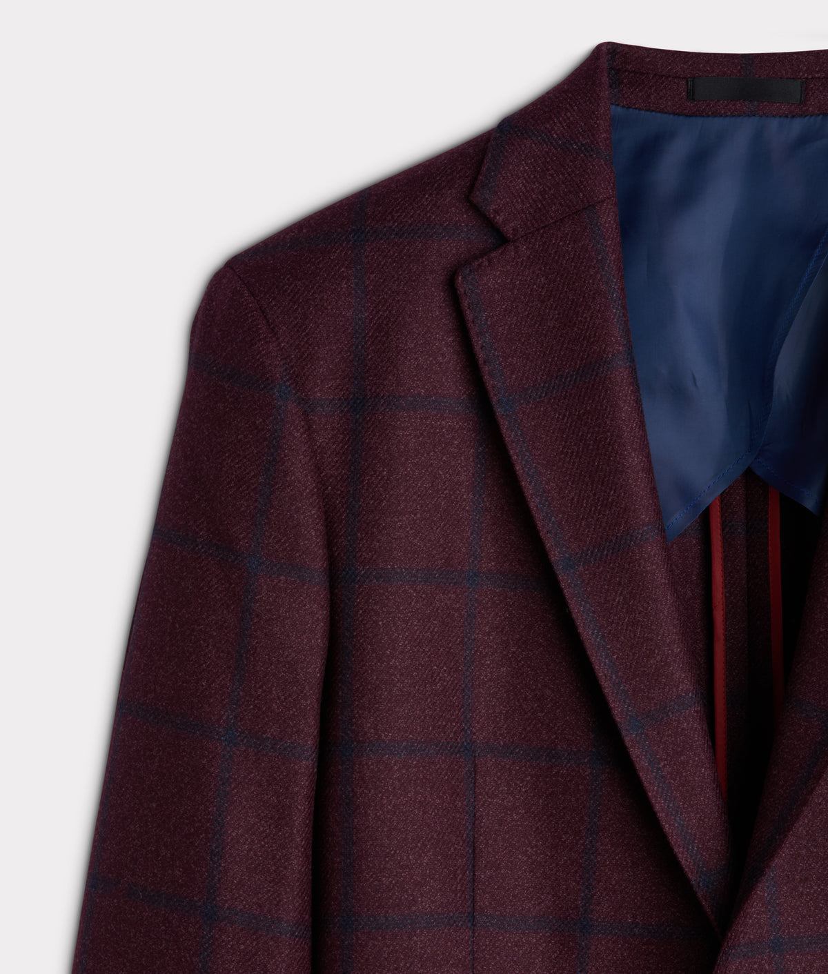 Lucchese Sport Coat :: Burgundy Plaid 5