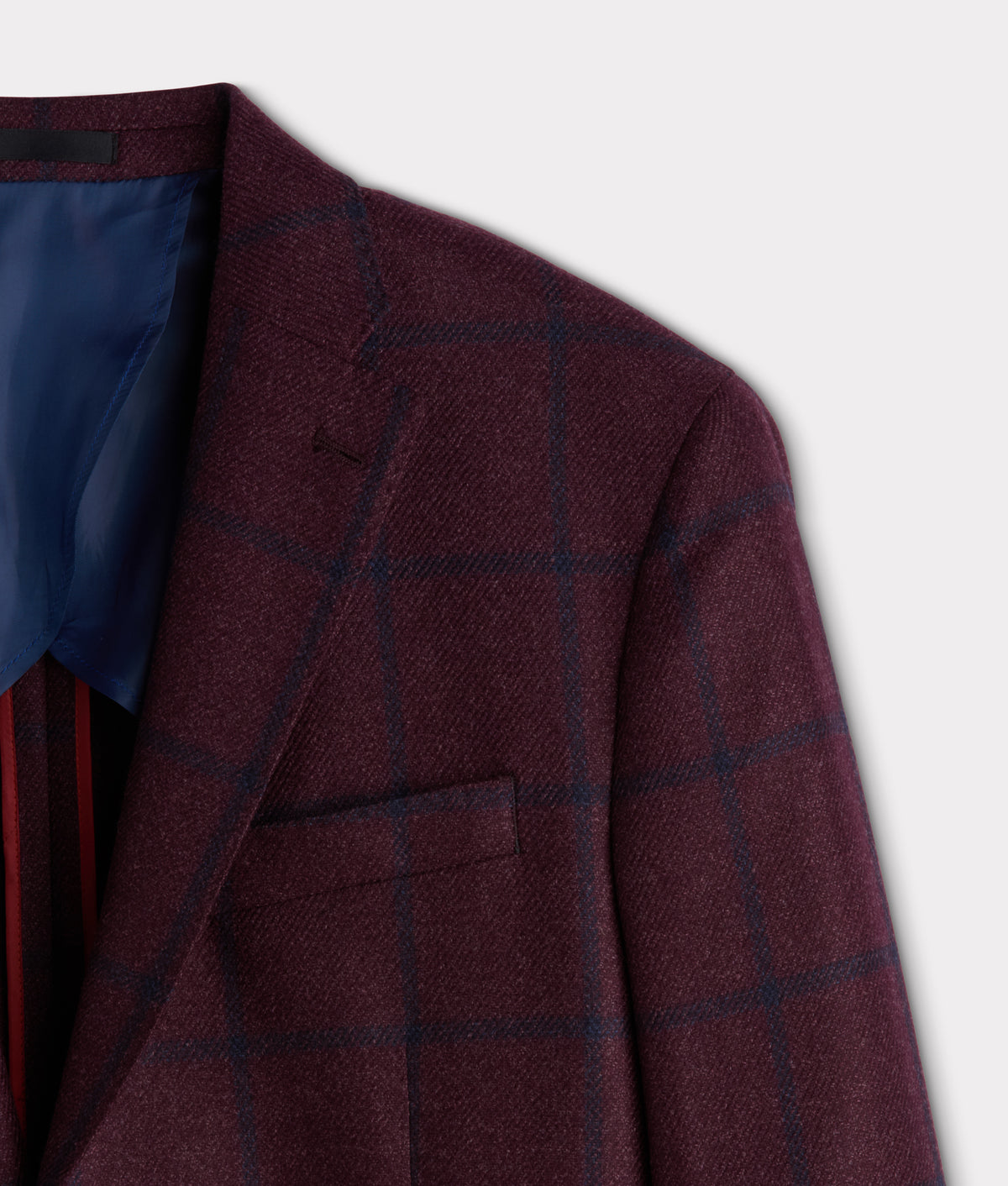 Lucchese Sport Coat :: Burgundy Plaid 6