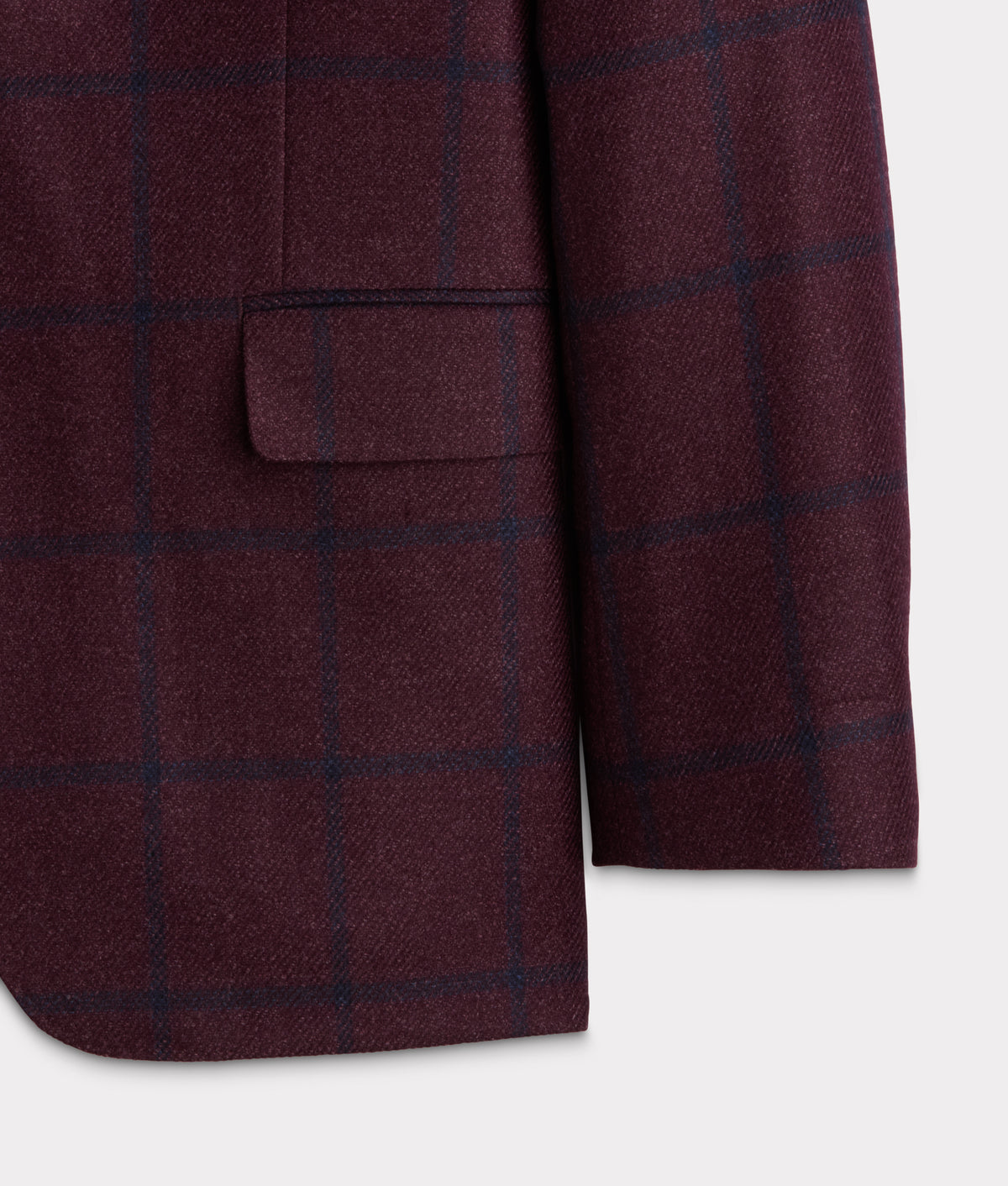 Lucchese Sport Coat :: Burgundy Plaid 8