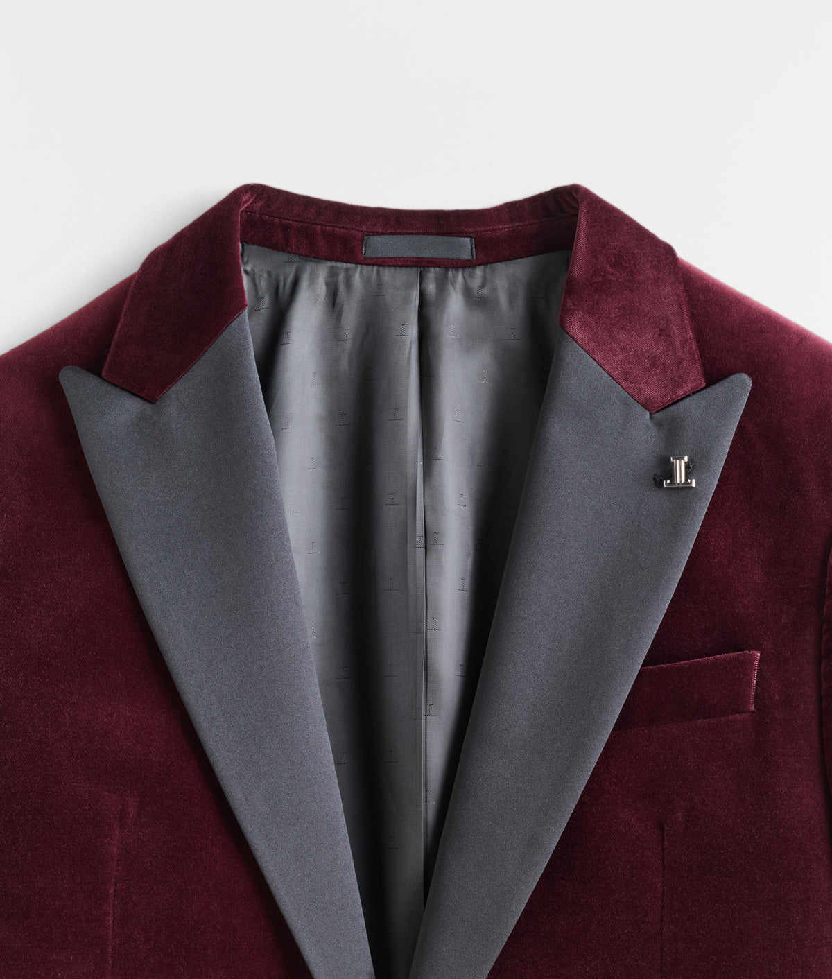 Lucchese Velvet Sport Coat :: Black Cherry 8