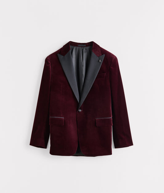 Lucchese Velvet Sport Coat :: Black Cherry