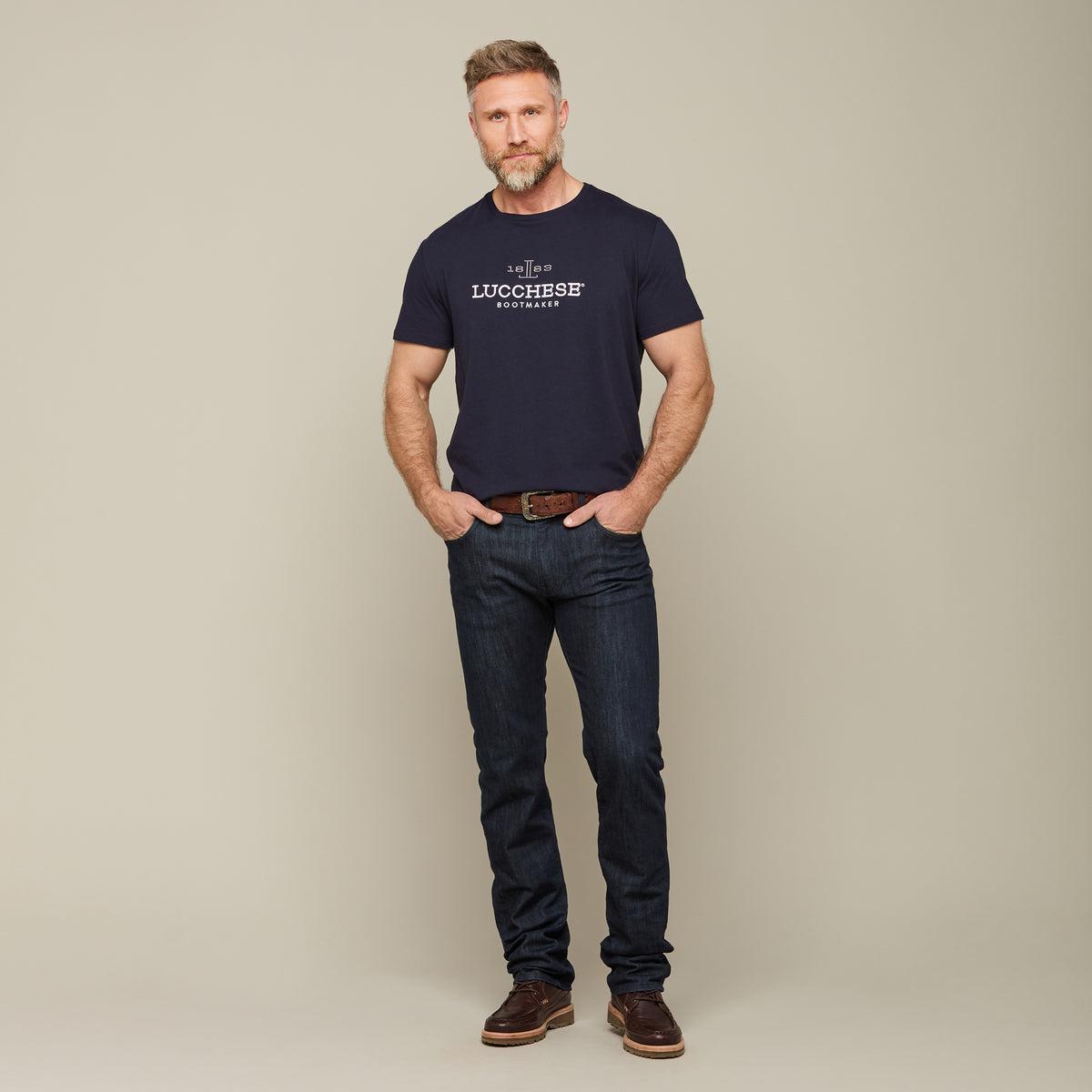
    Men&#39;s Lucchese Classic Embroidered Tee :: Navy