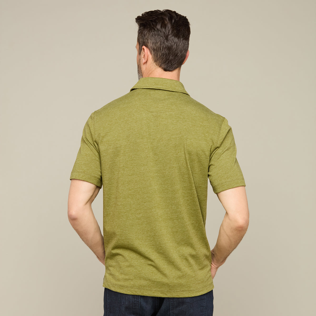 
    Lucchese Pima Blend Polo :: Olive