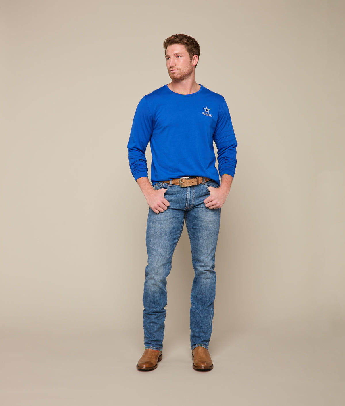 Lucchese x Dallas Cowboys Long Sleeve Tee :: Royal Blue 9