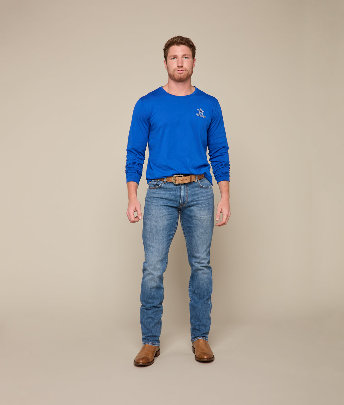 Lucchese x Dallas Cowboys Long Sleeve Tee :: Royal Blue 2