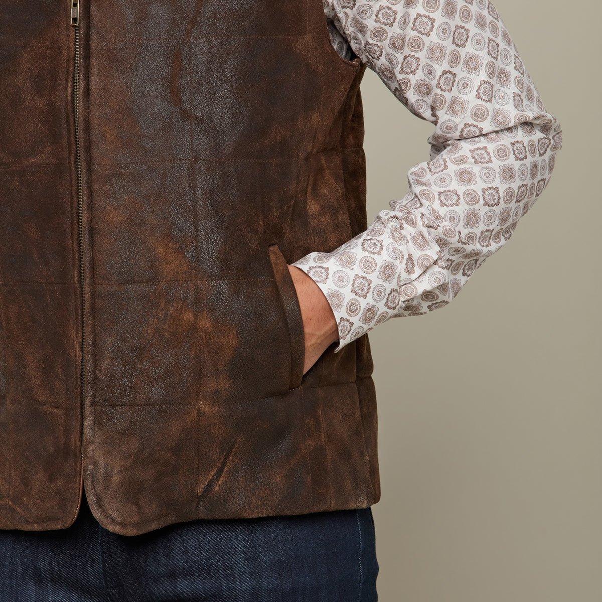 
    Rugged Quilted Vest :: Cigar