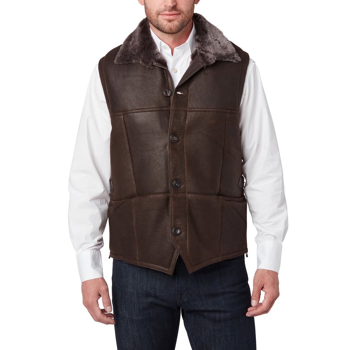 
    Shearling Vest :: Chocolate