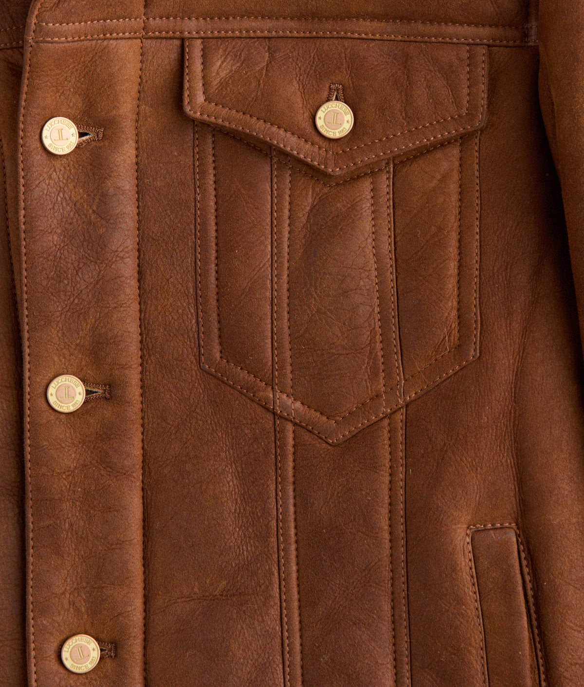Kyle Shearling Trucker Jacket :: Cognac 7