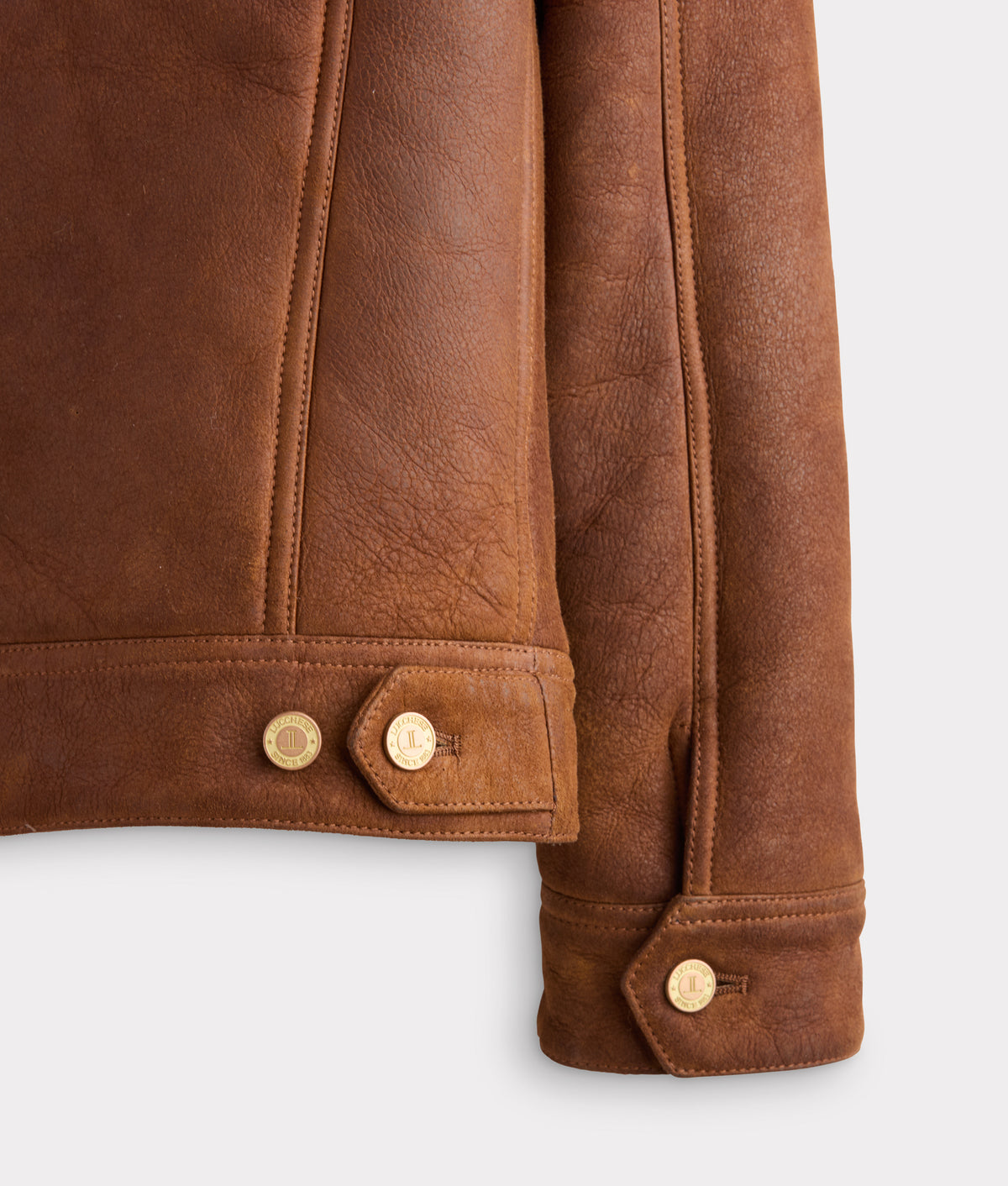 Kyle Shearling Trucker Jacket :: Cognac 6