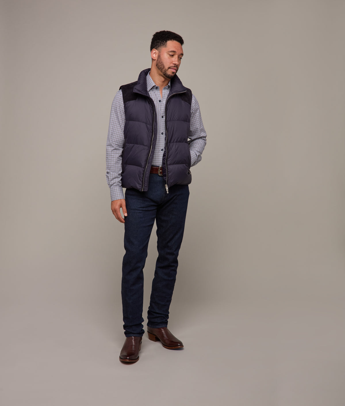 Vaquero Puffer Vest :: Navy 14