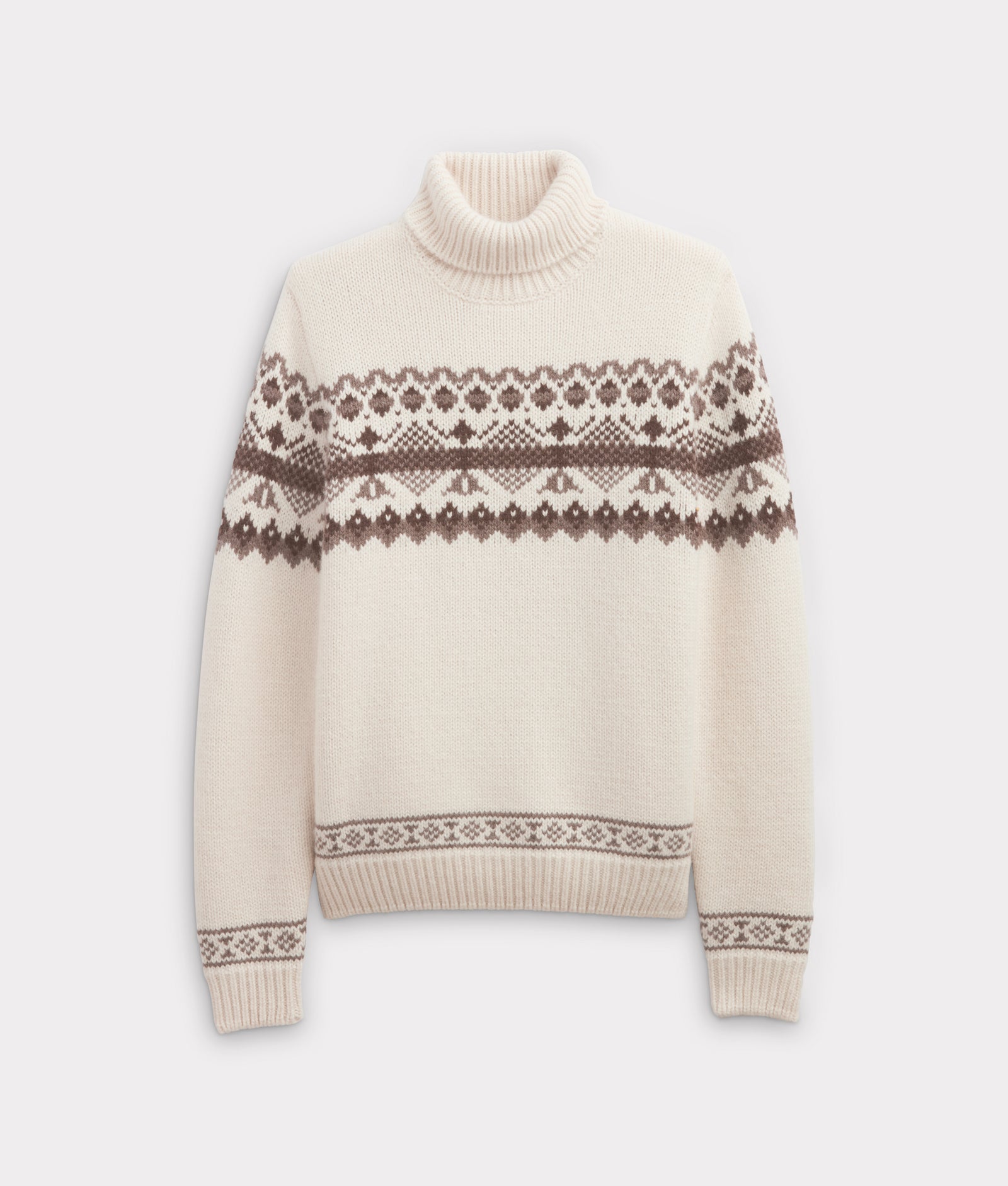 Edwin Turtleneck Sweater :: Cream/Brown product image