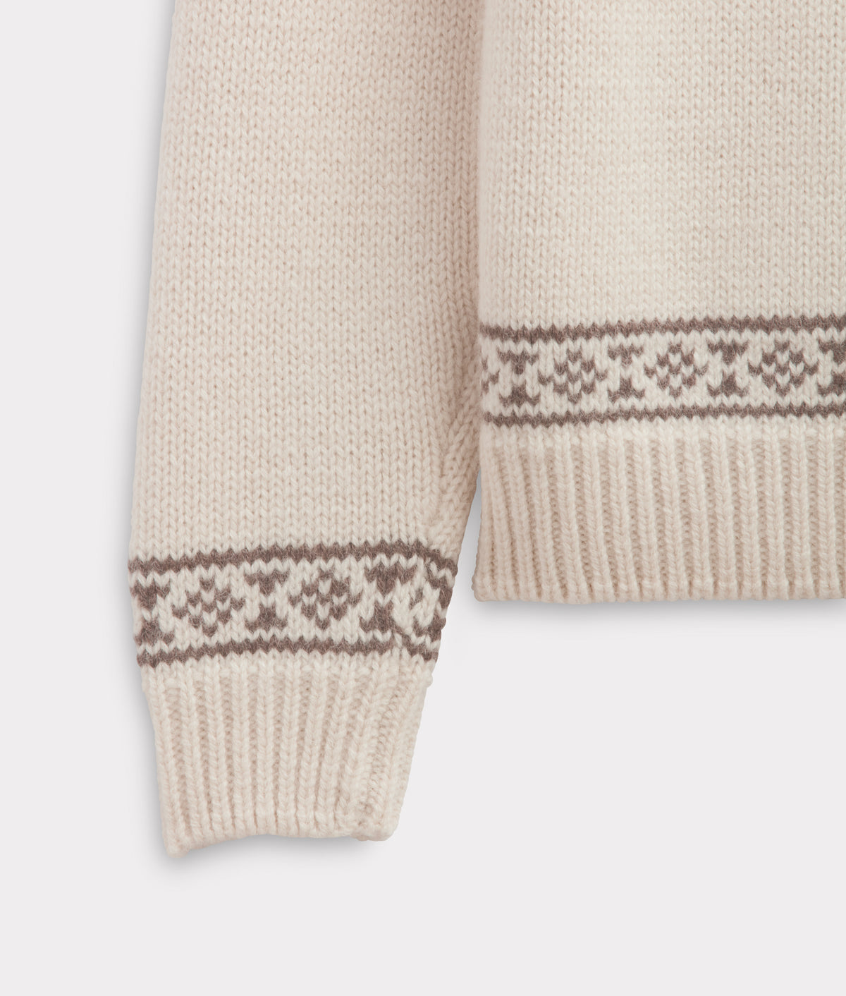 Edwin Turtleneck Sweater :: Cream/Brown 4