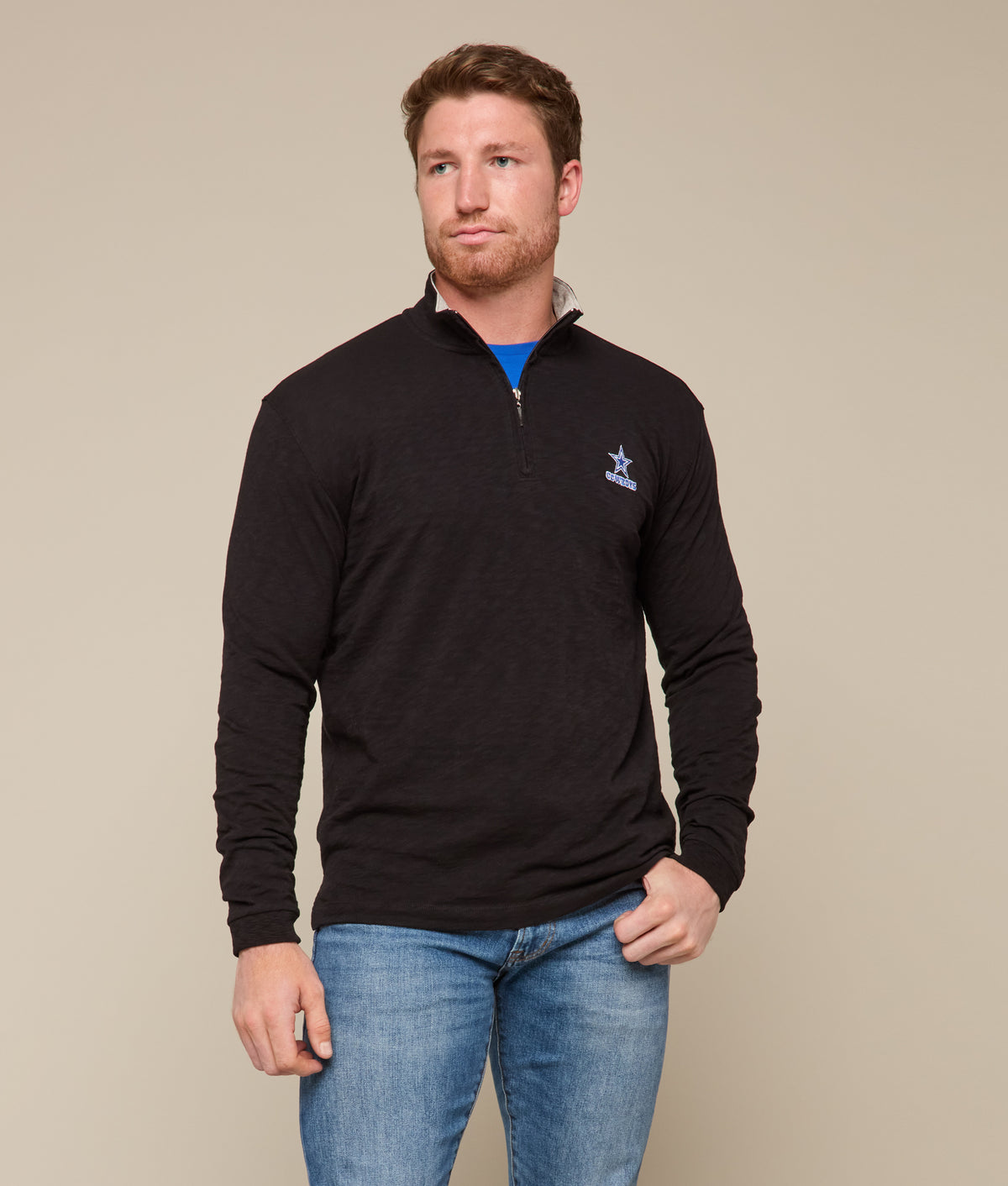 Lucchese x Dallas Cowboys Quarter Zip :: Black 6