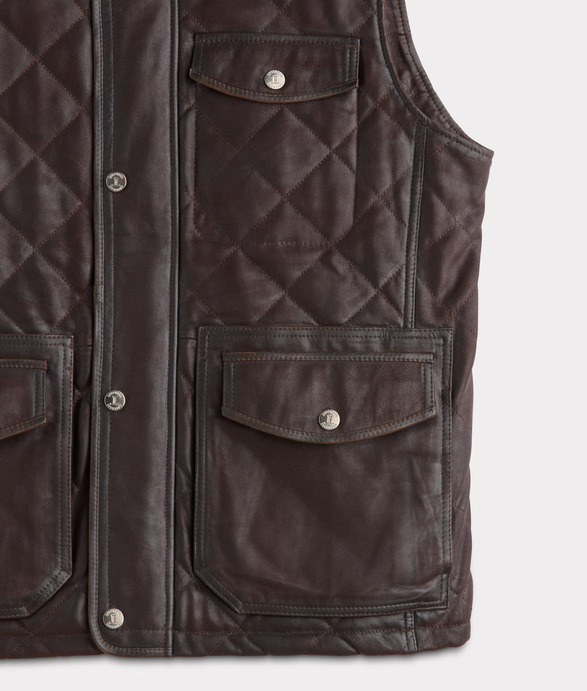 Vail Quilted Leather Vest :: Espresso 7