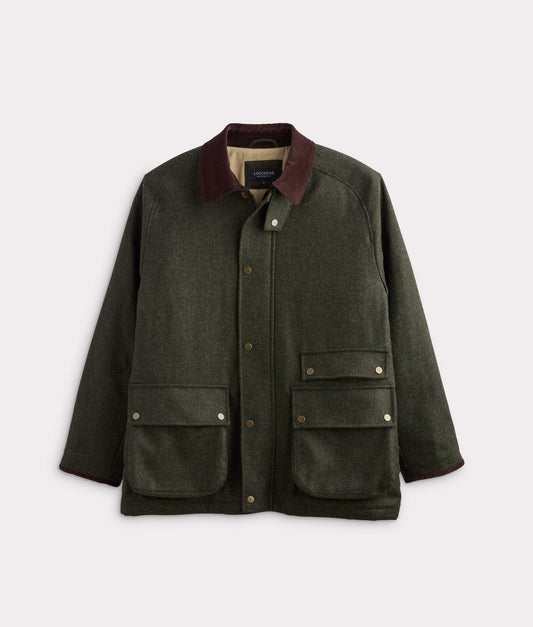 Charles Shetland Wool Jacket :: Forest Green