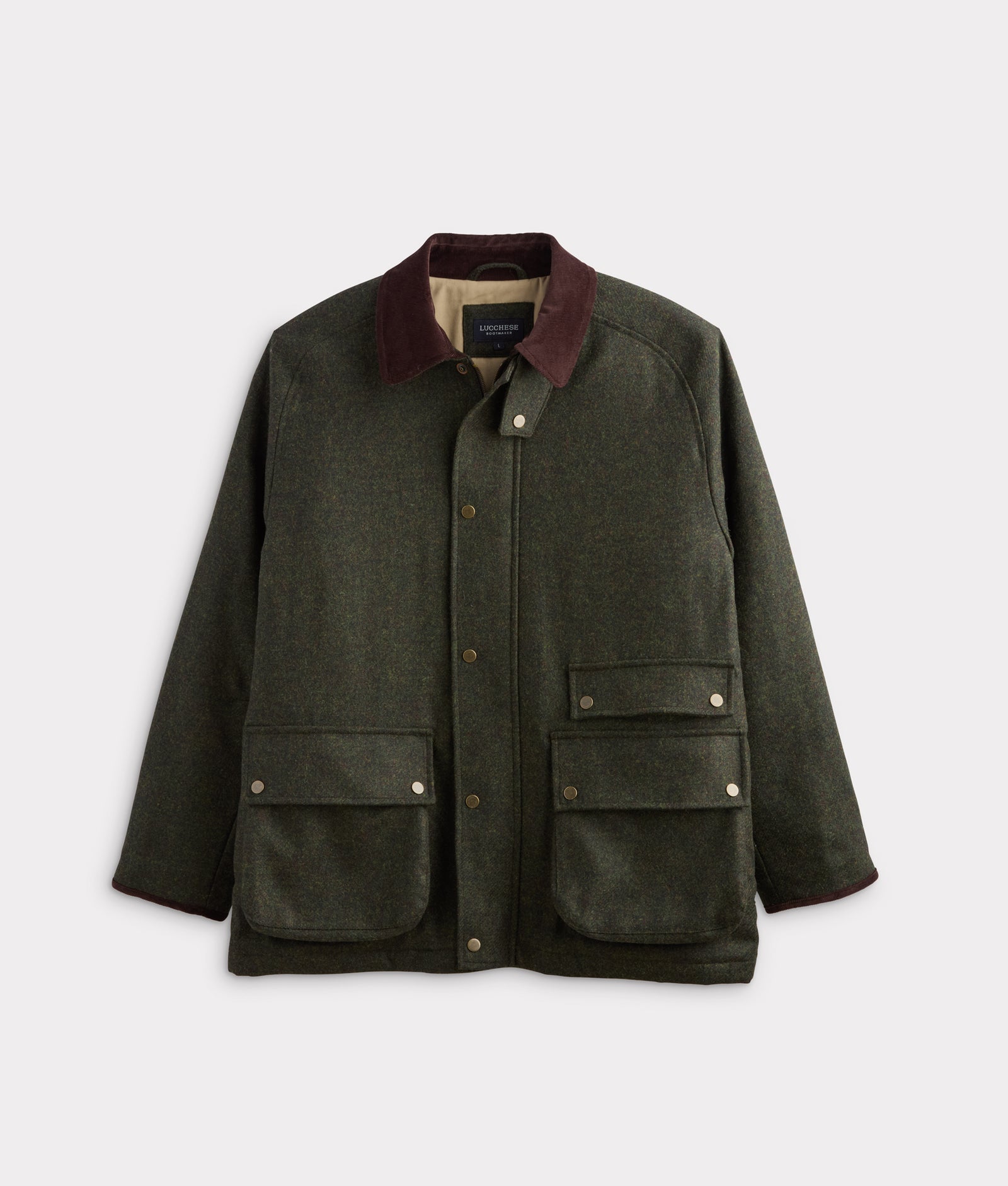 Charles Shetland Wool Jacket :: Forest Green product image