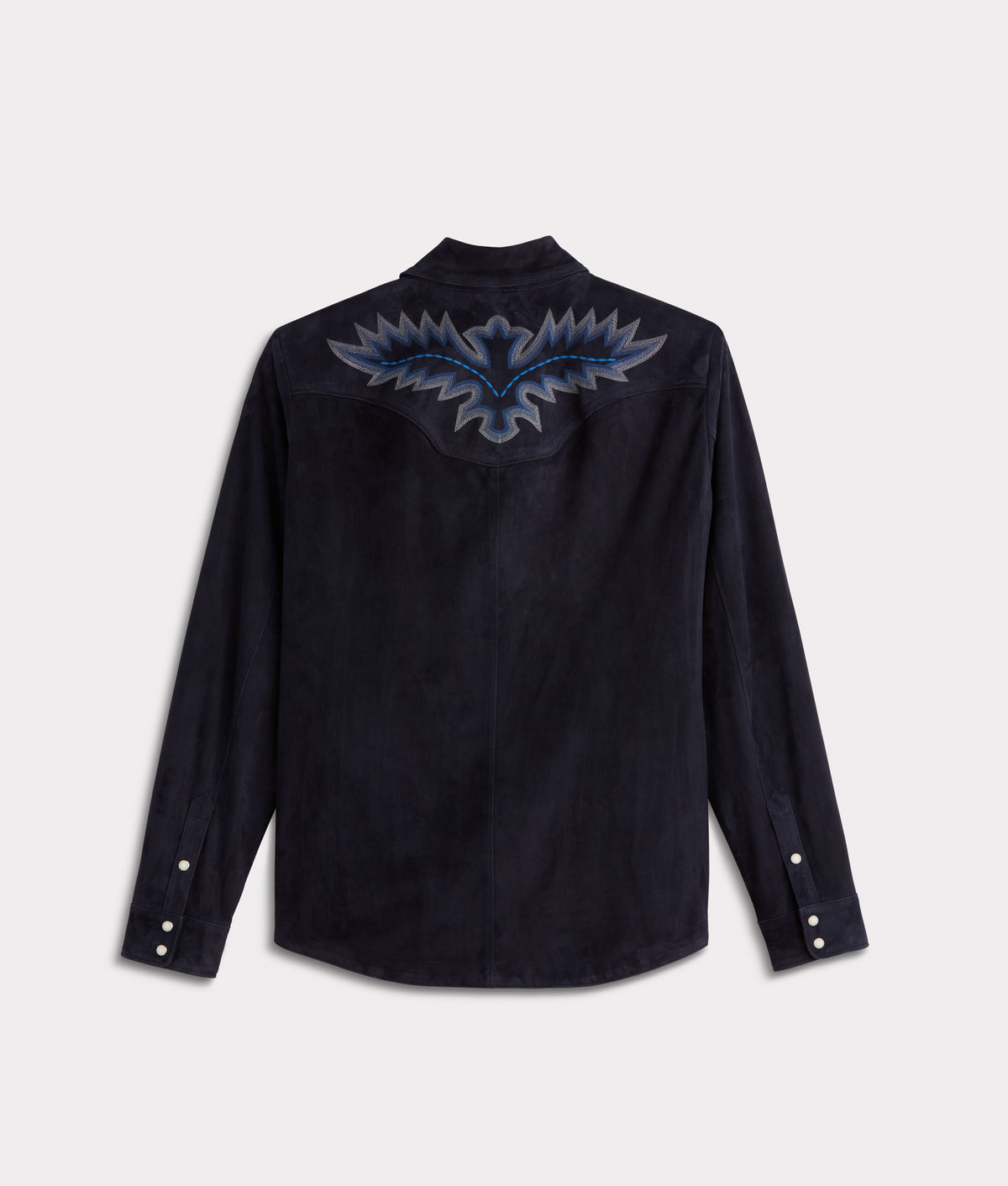 Ace Suede Shacket :: Dusty Blue 3