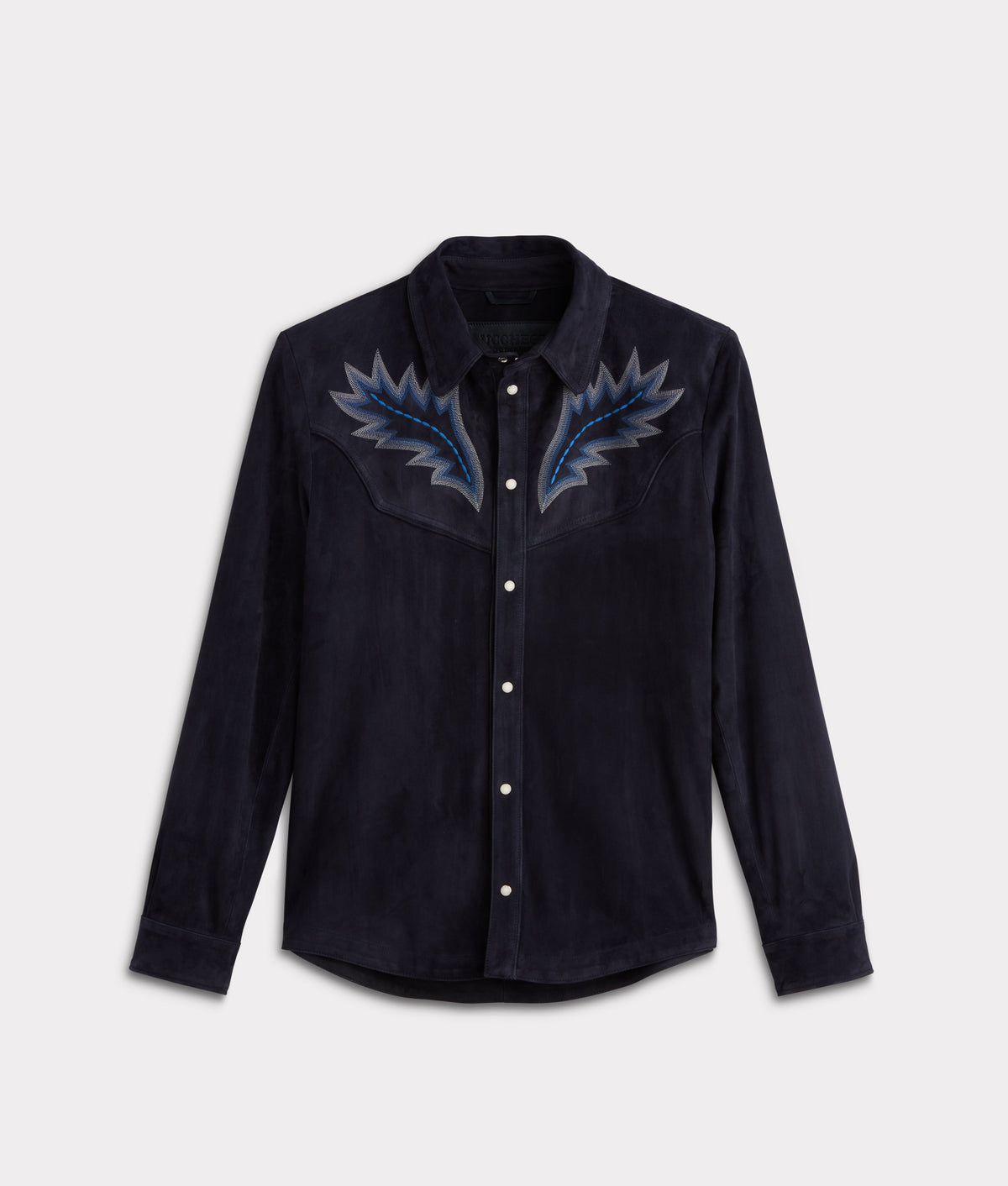 Ace Suede Shacket :: Dusty Blue 1