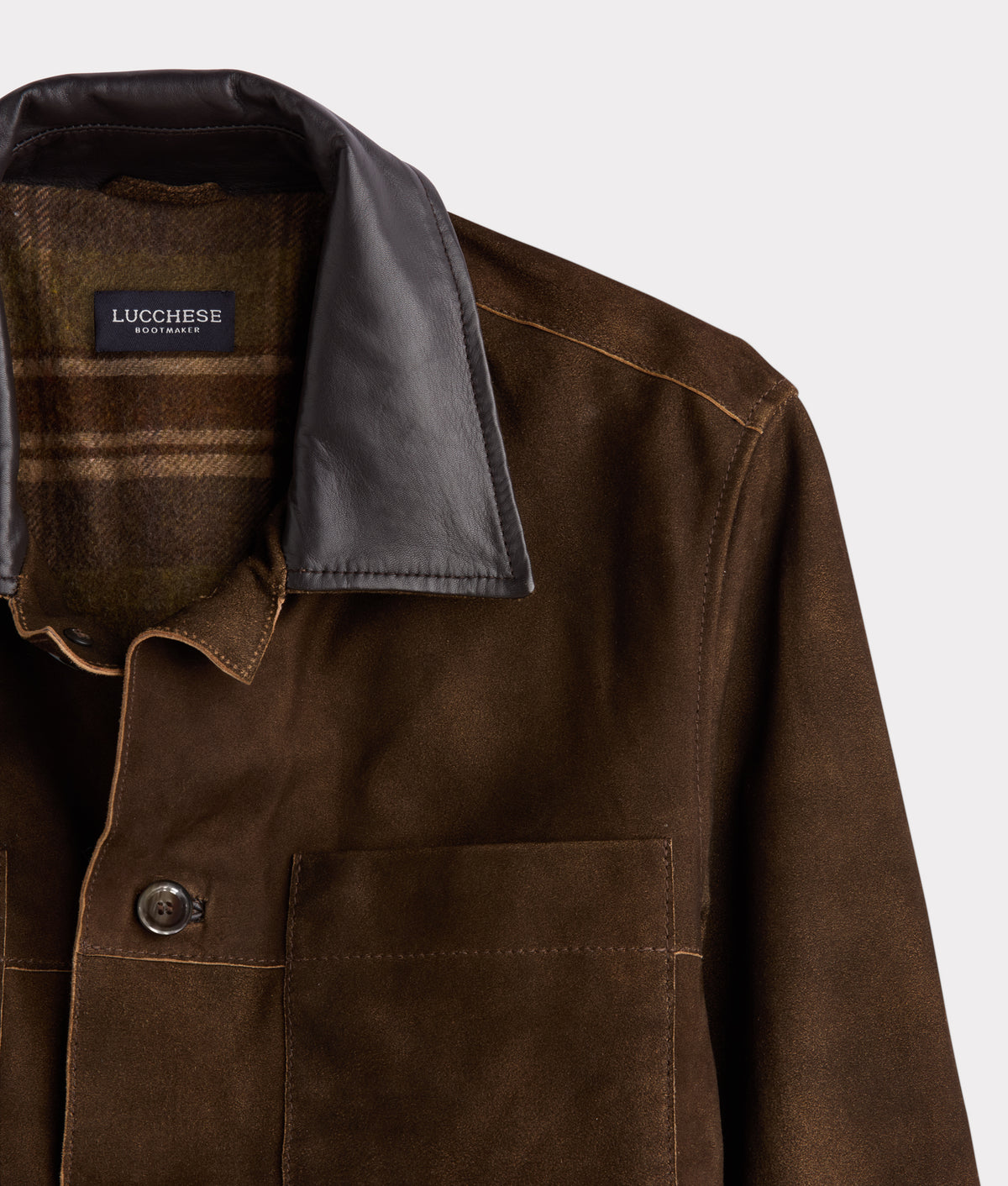 Walker Jacket With Leather Collar :: Brown 4