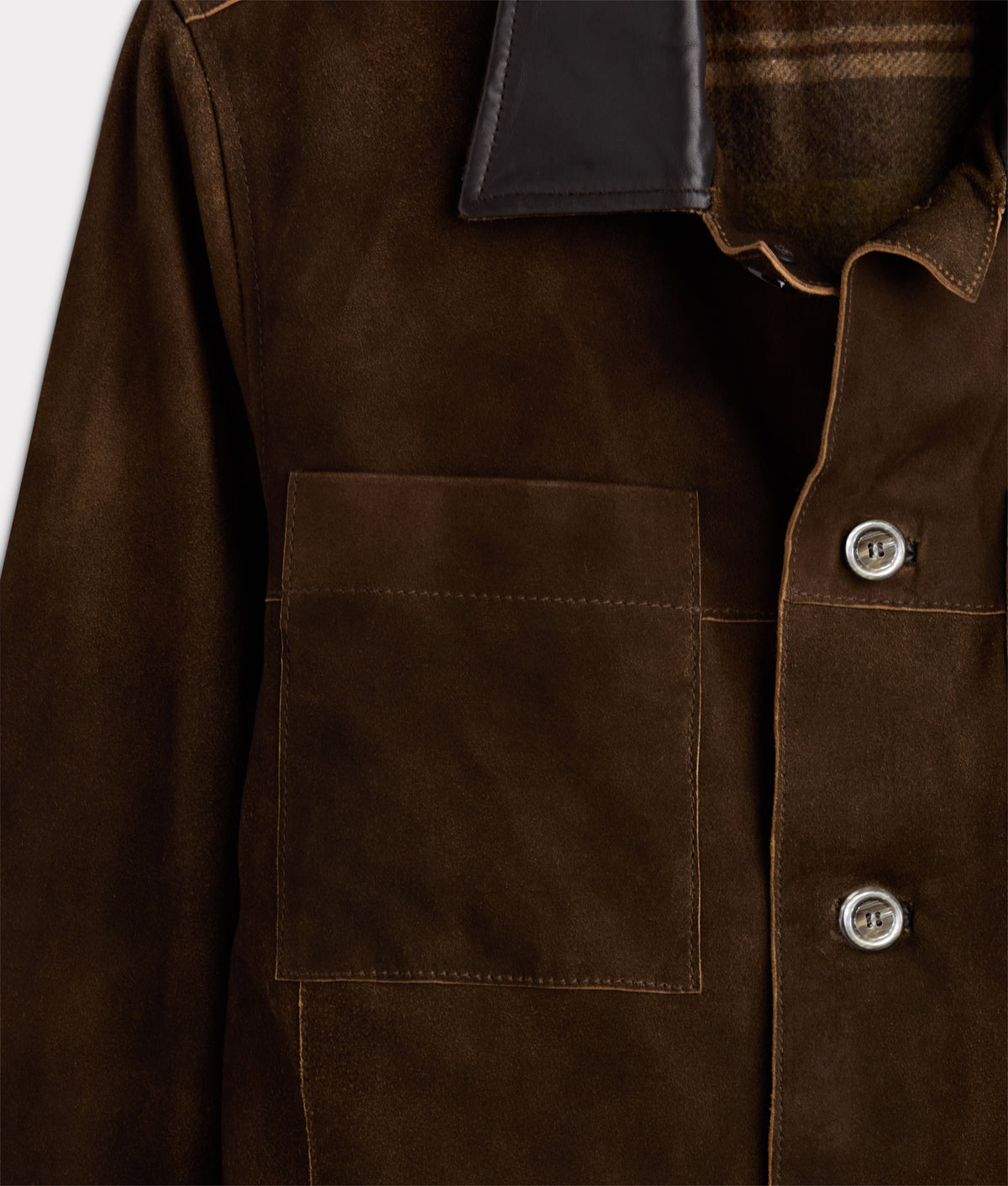 Walker Jacket With Leather Collar :: Brown 7