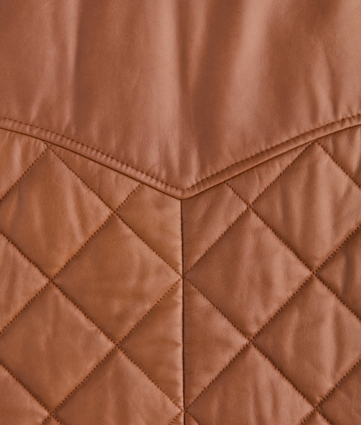 McCoy Lamb Leather Puff Vest :: Cognac 17