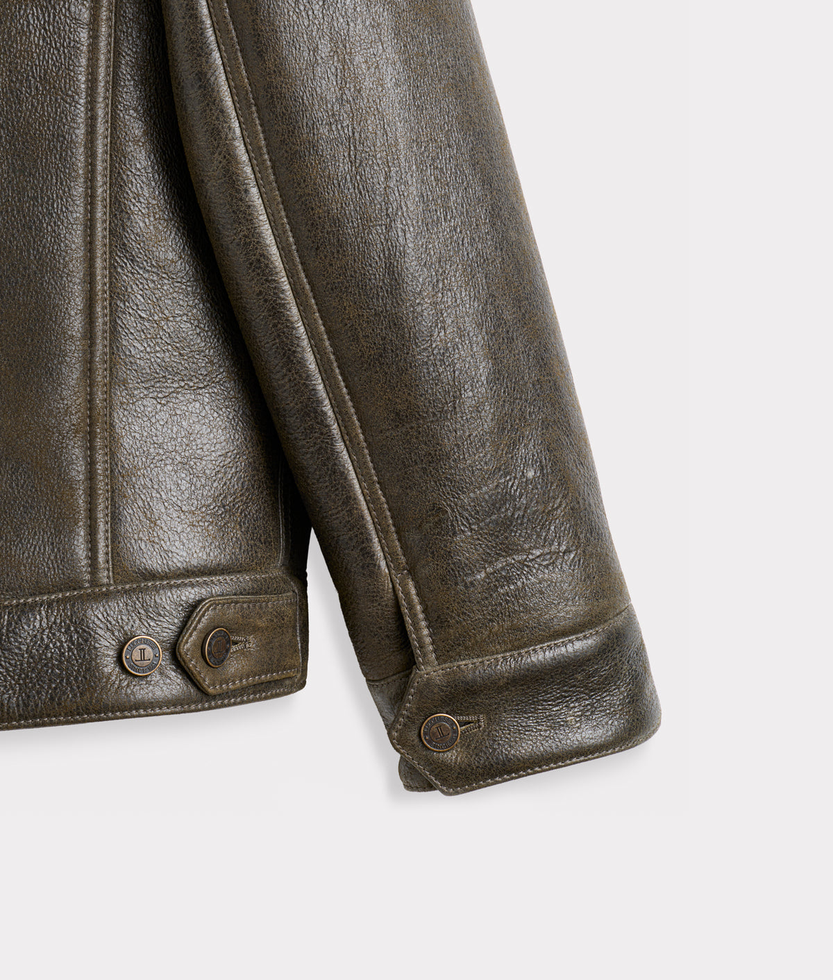 Shearling Trucker Jacket :: Olive 3