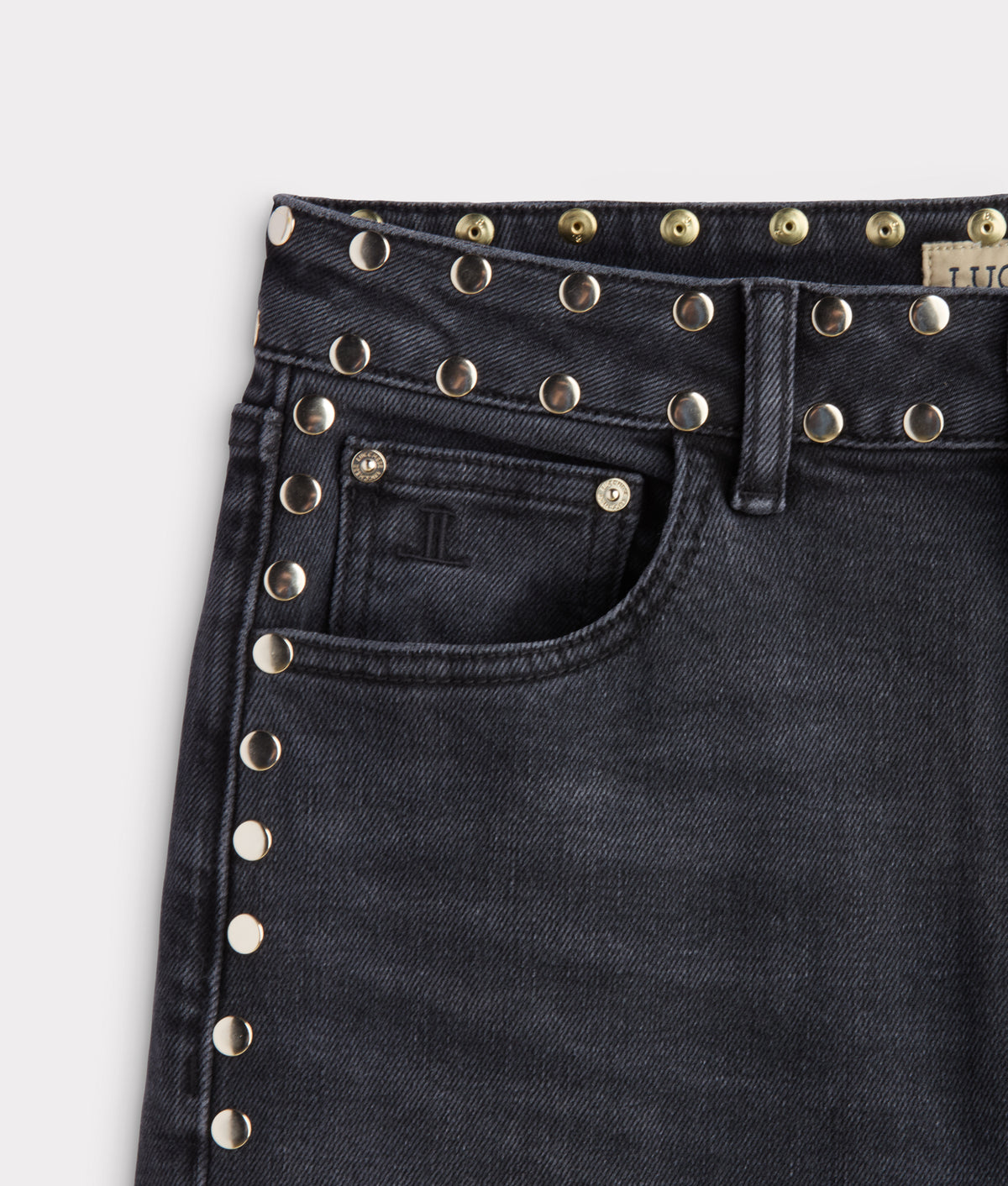 Briar High-Rise Straight Leg Jean :: Chimney With Studs 6