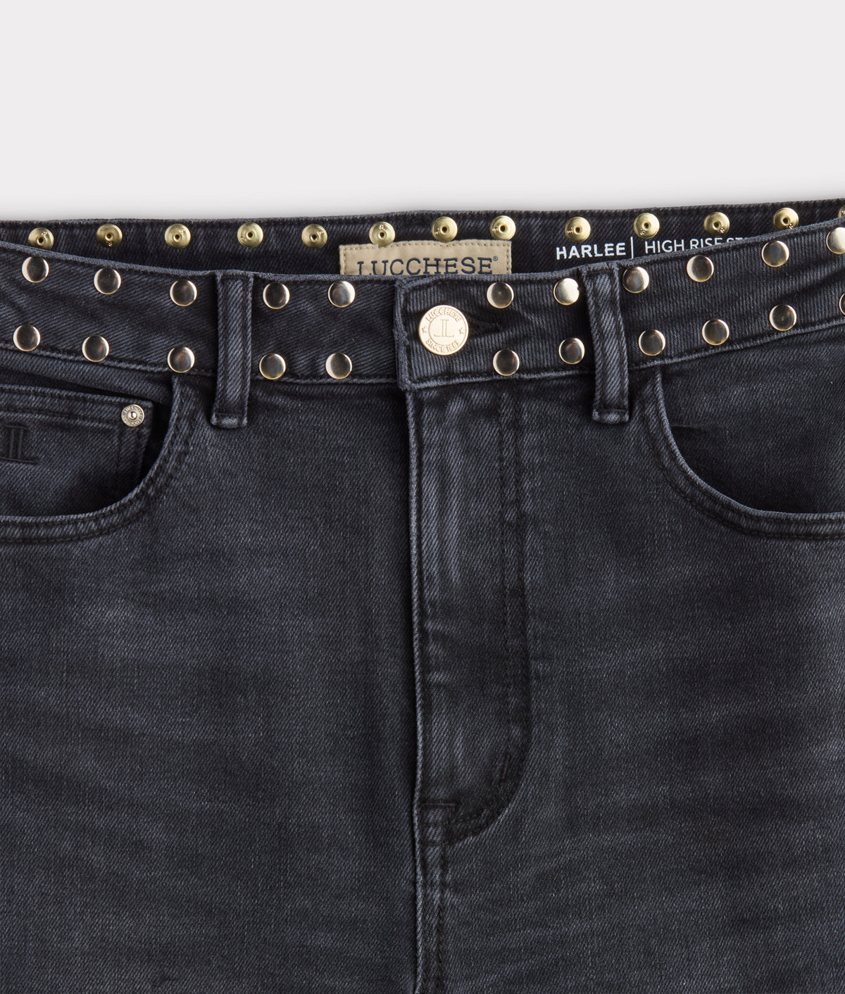 Briar High-Rise Straight Leg Jean :: Chimney With Studs 5