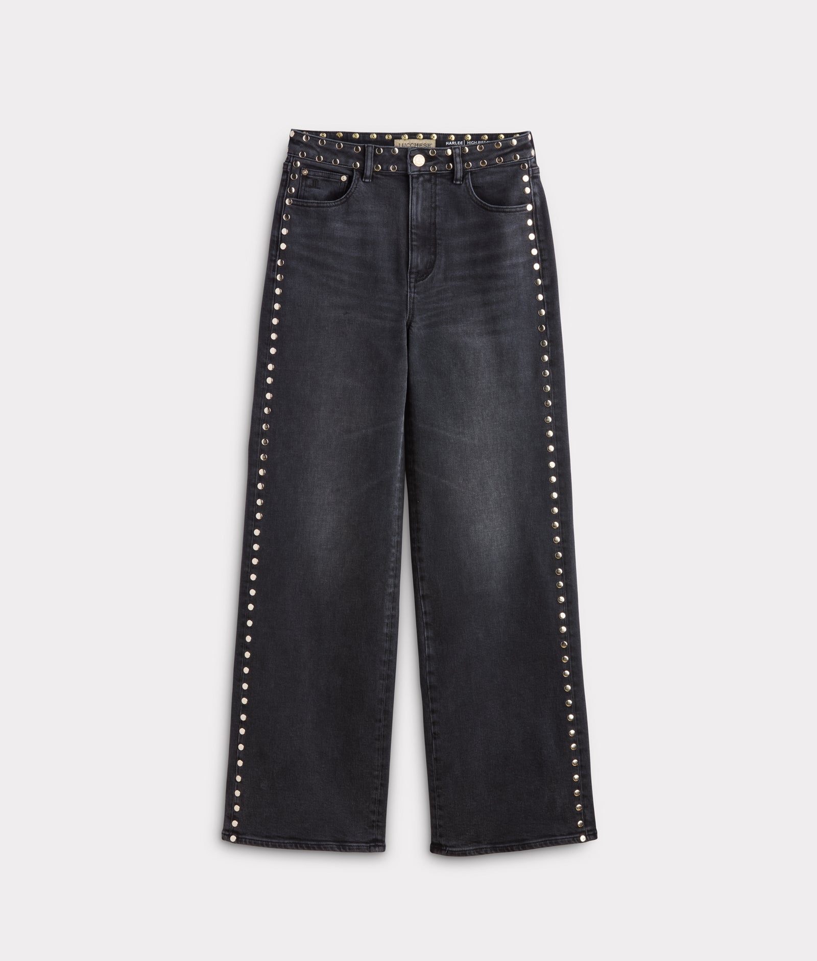 Briar High-Rise Straight Leg Jean :: Chimney With Studs product image