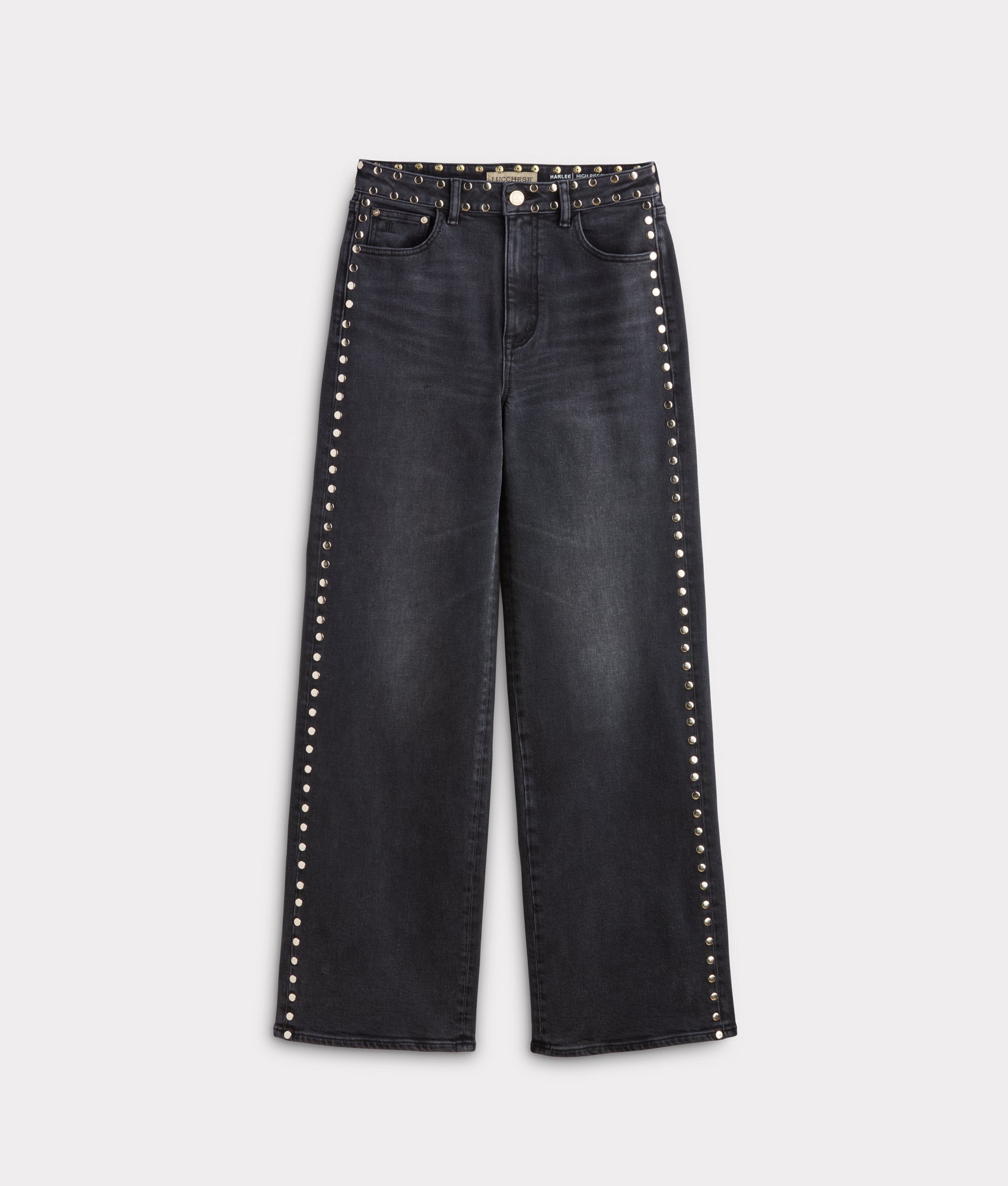 Briar High-Rise Straight Leg Jean :: Chimney With Studs product image