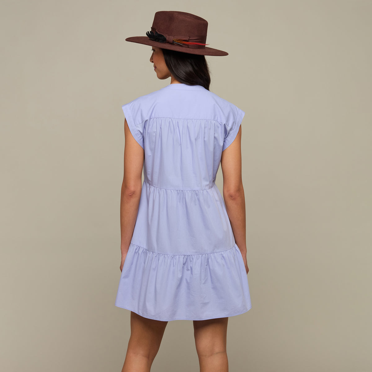 
    Lachlan Button Dress :: Periwinkle