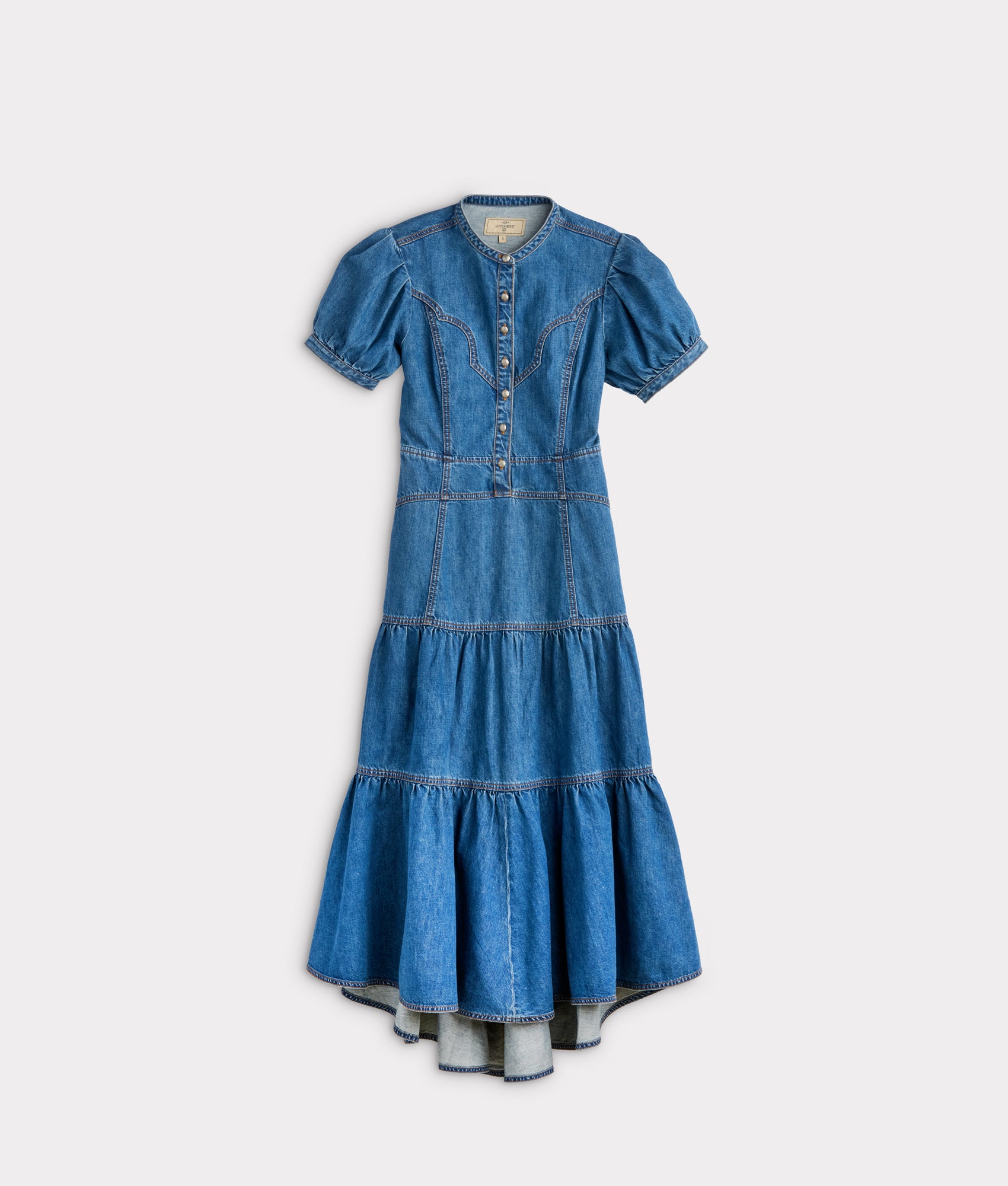 lapis denim dress Maxi Shirtdress, Rory, Famous Denim, Size XS, Blue youll stand out from the crowd Mason Denim Dress - Lucchese