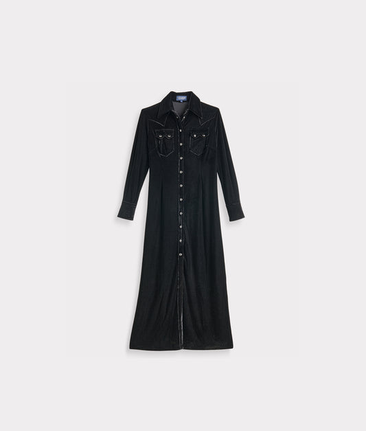 Delilah Velvet Duster :: Black