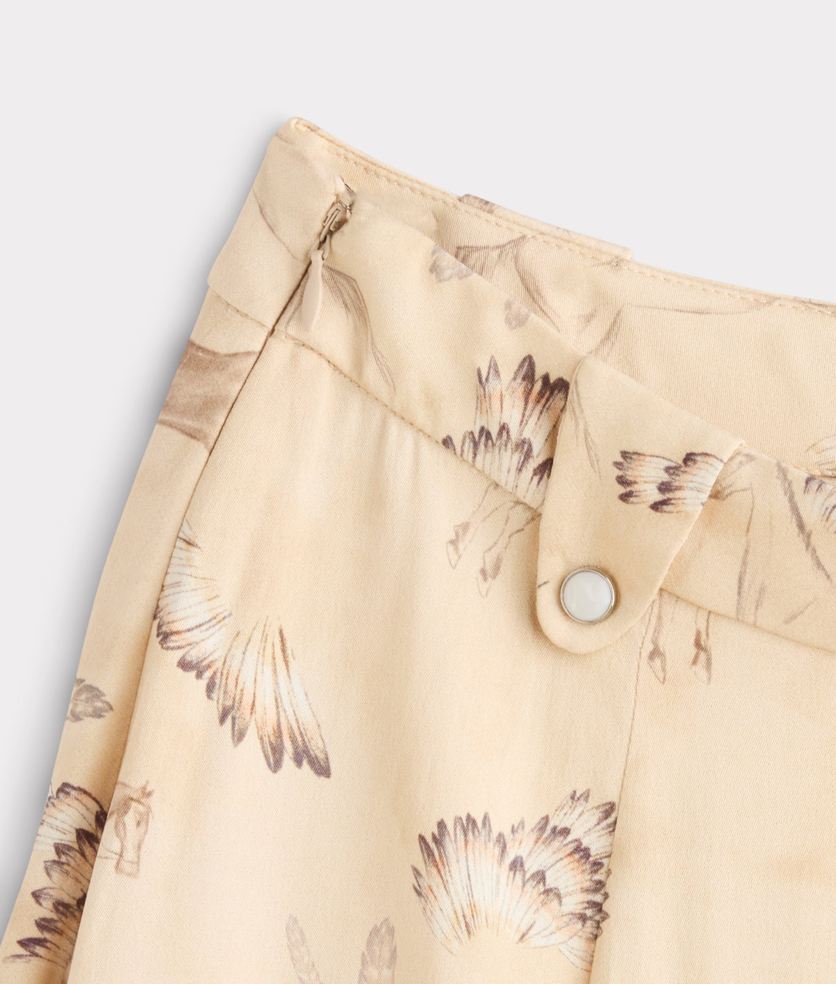 Chenay Equestrian Print Hankerchief Skirt :: Tan 7