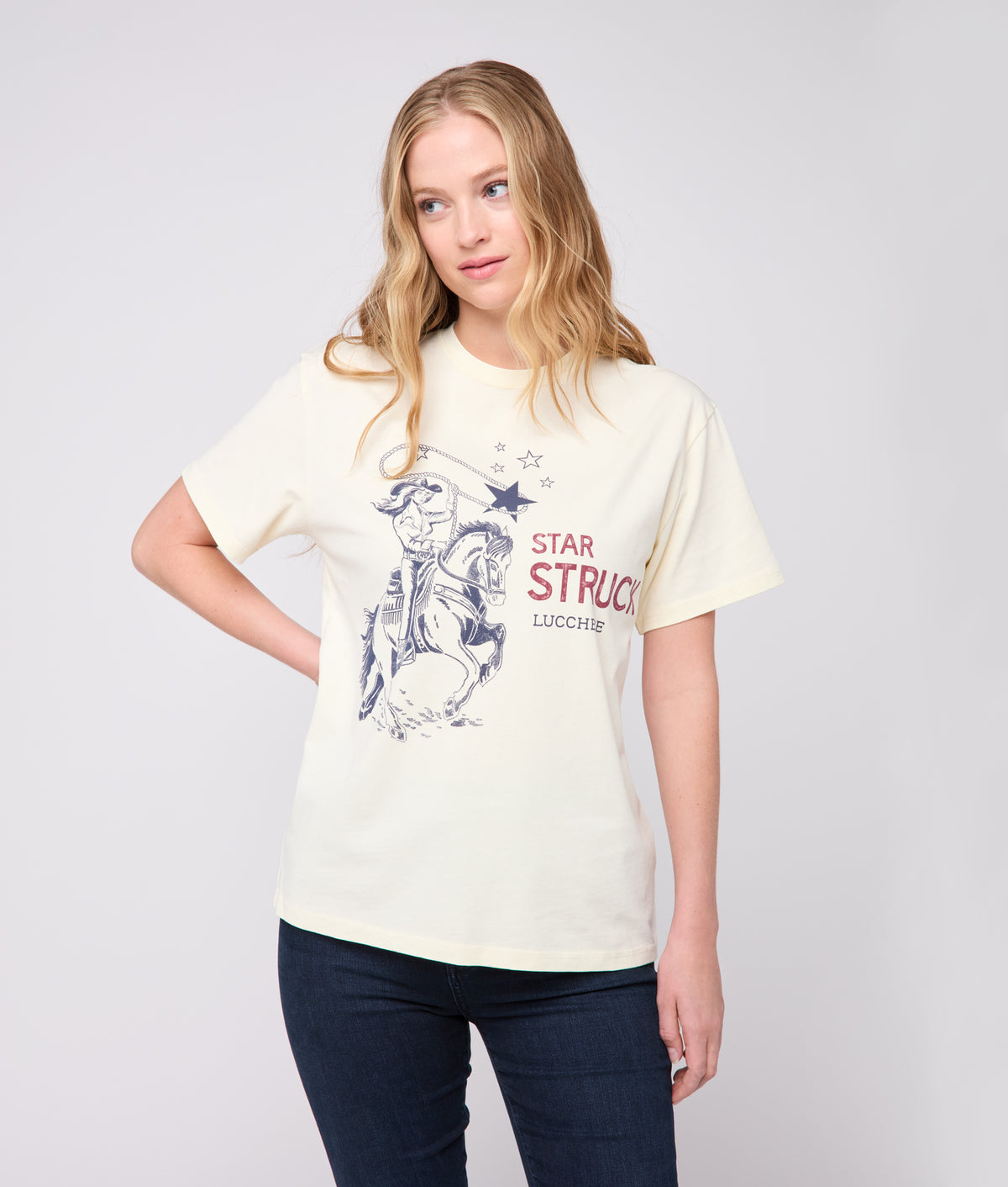 Star Struck Cowgirl Tee :: Ivory 7