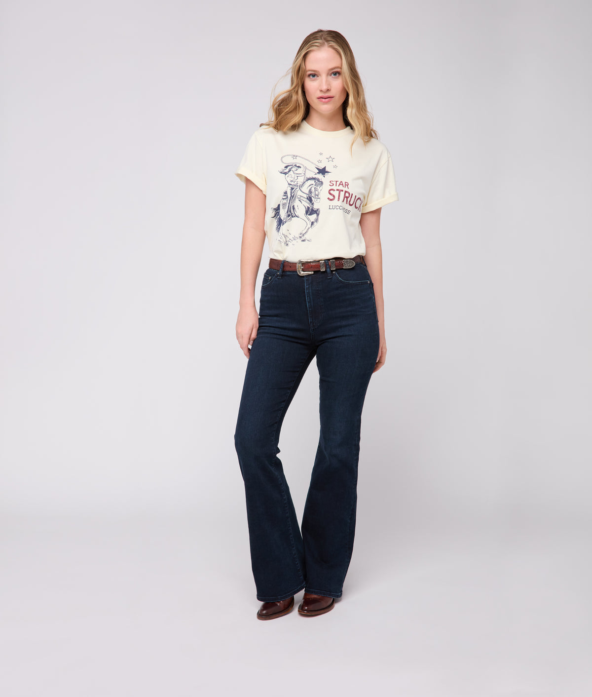 Star Struck Cowgirl Tee :: Ivory 2