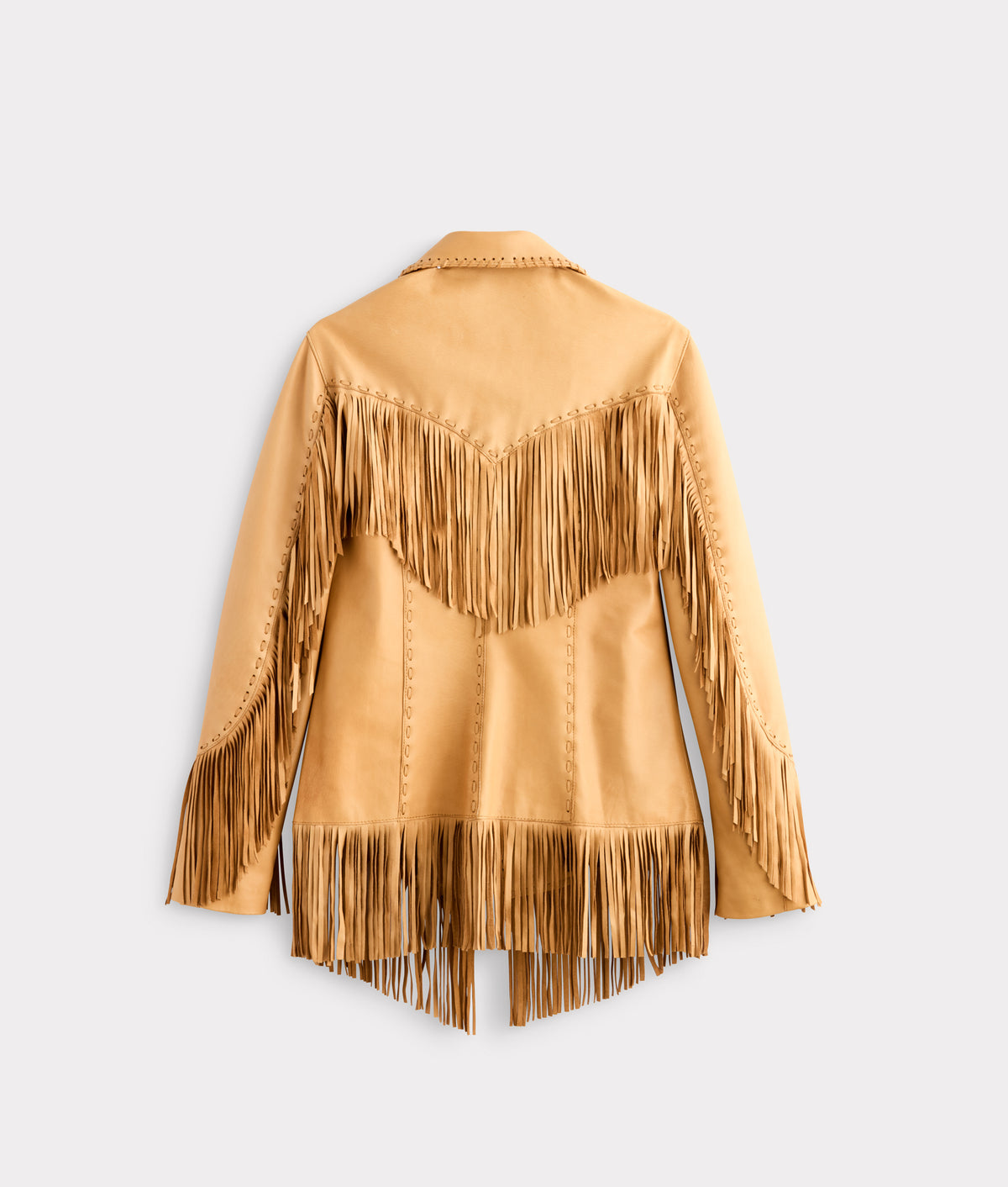 Tallulah Fringe Jacket :: Saddle Tan 3