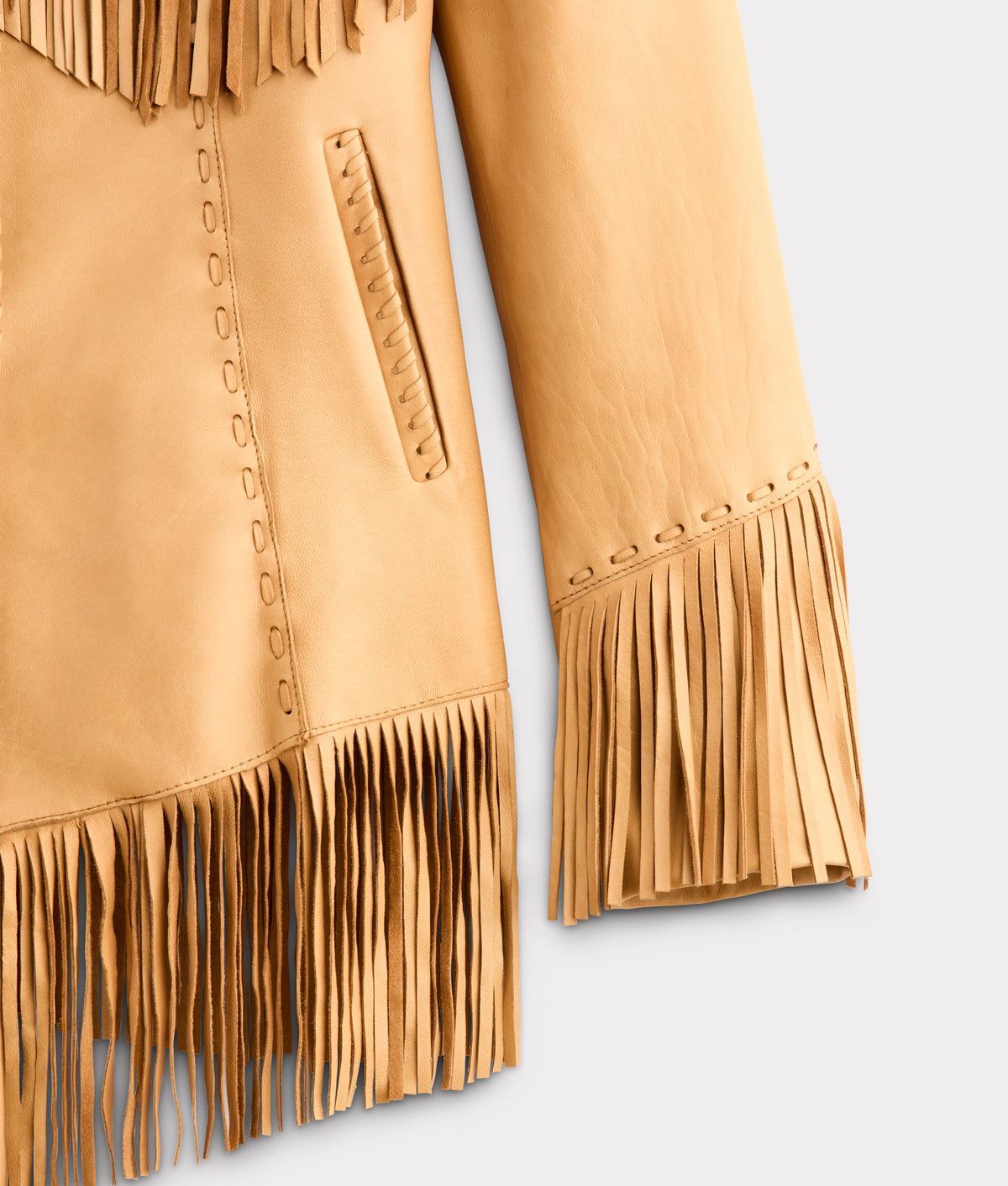 Tallulah Fringe Jacket :: Saddle Tan 8