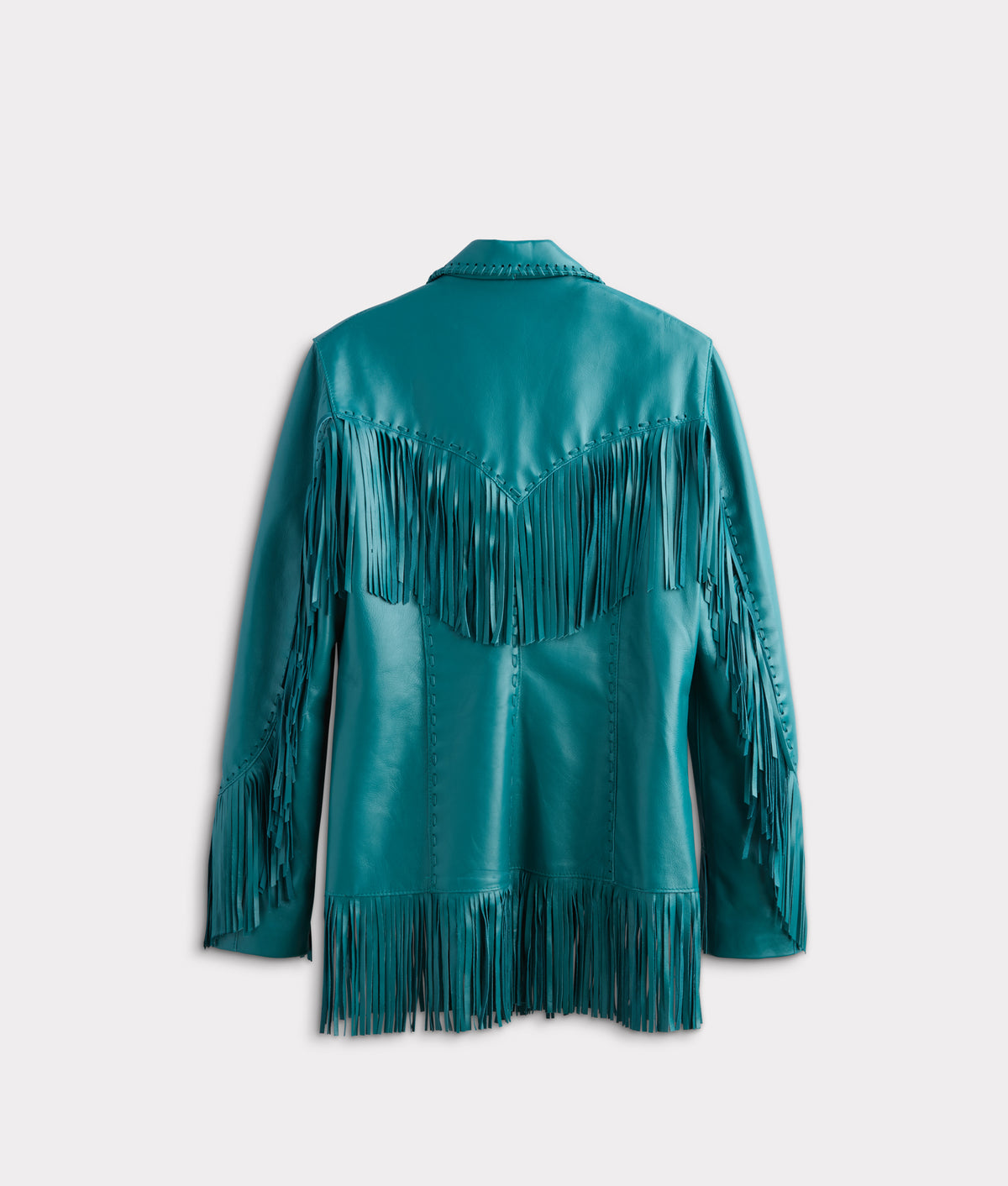 Tallulah Fringe Jacket :: Teal 2