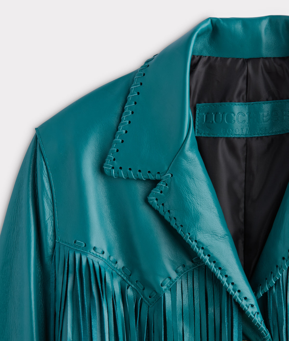 Tallulah Fringe Jacket :: Teal 3