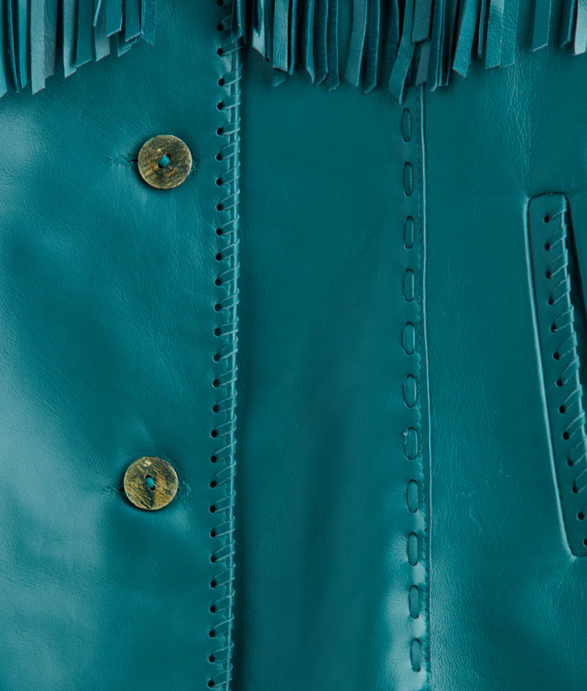 Tallulah Fringe Jacket :: Teal 7